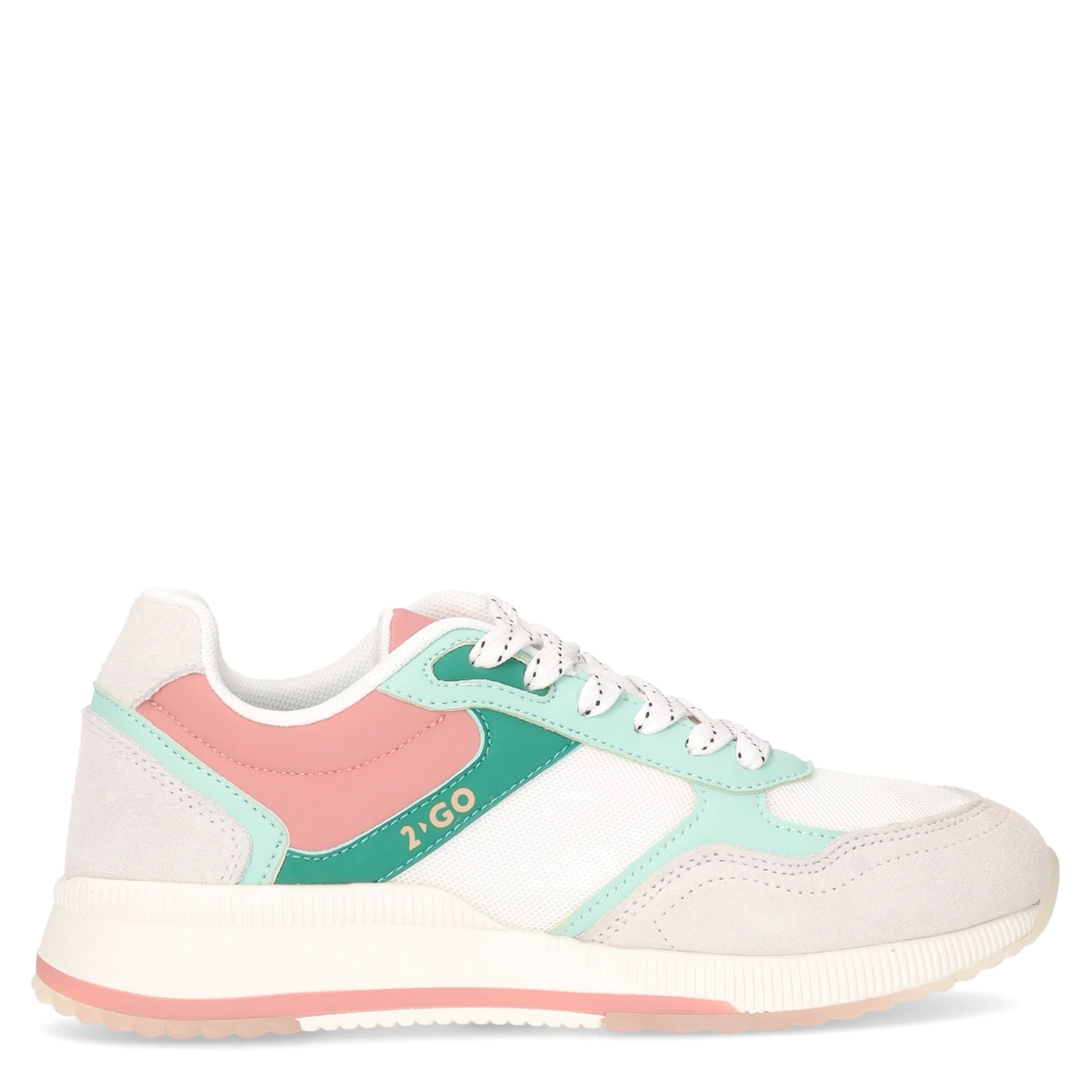 Sneaker bianco menta rosa