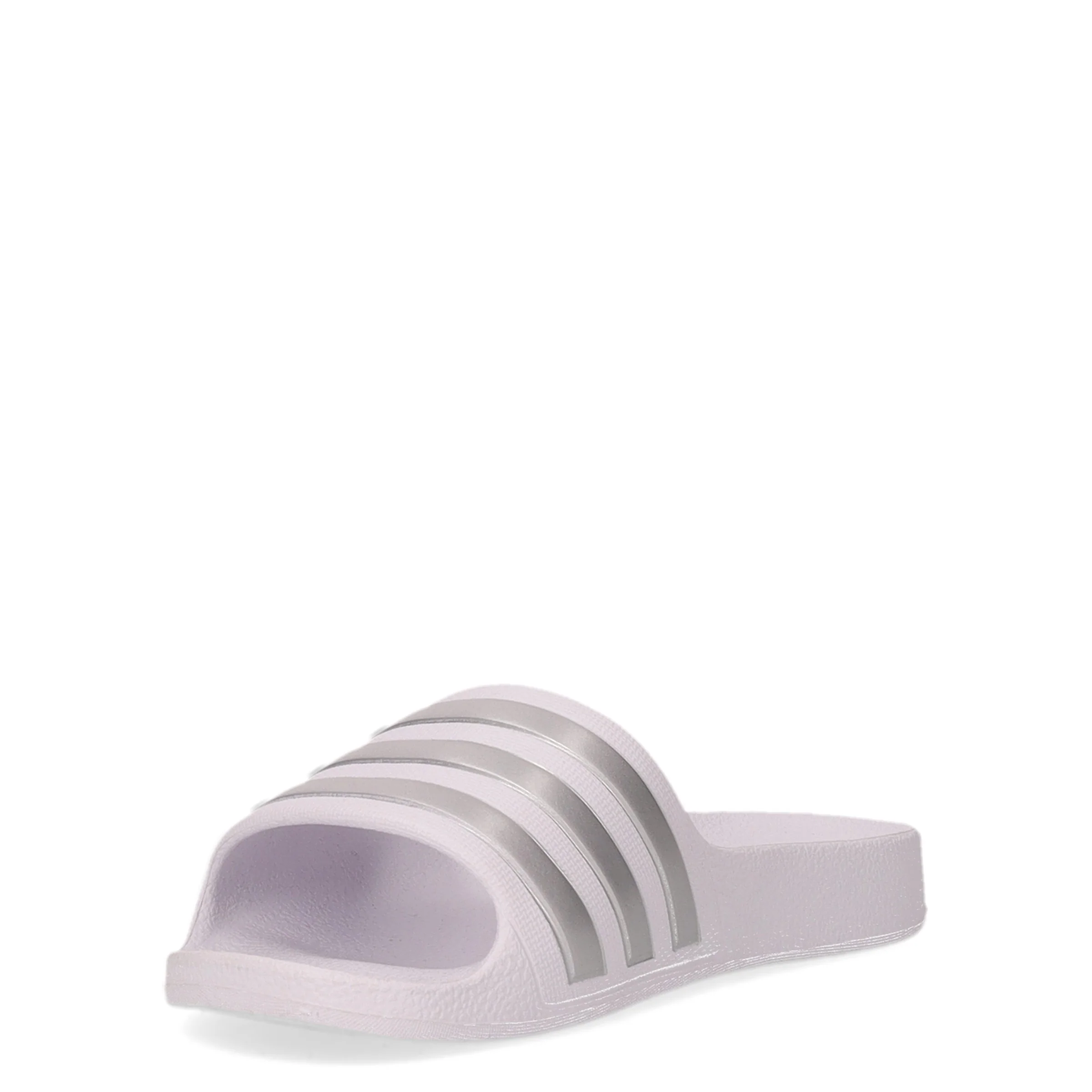 Adilette Aqua ciabatta di gomma bambino white silver - Image 3