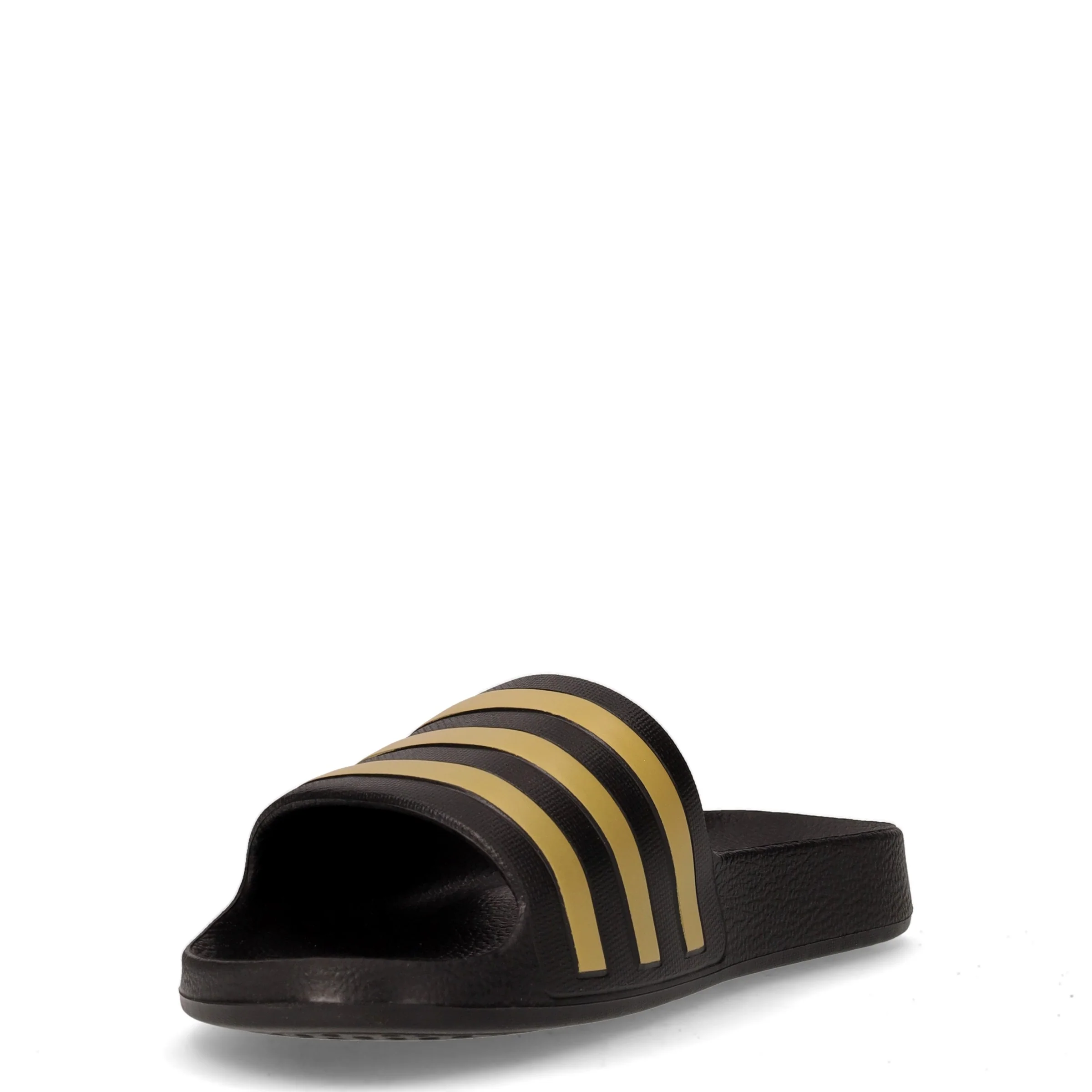 Adilette Aqua ciabatta in gomma nero oro - Image 3