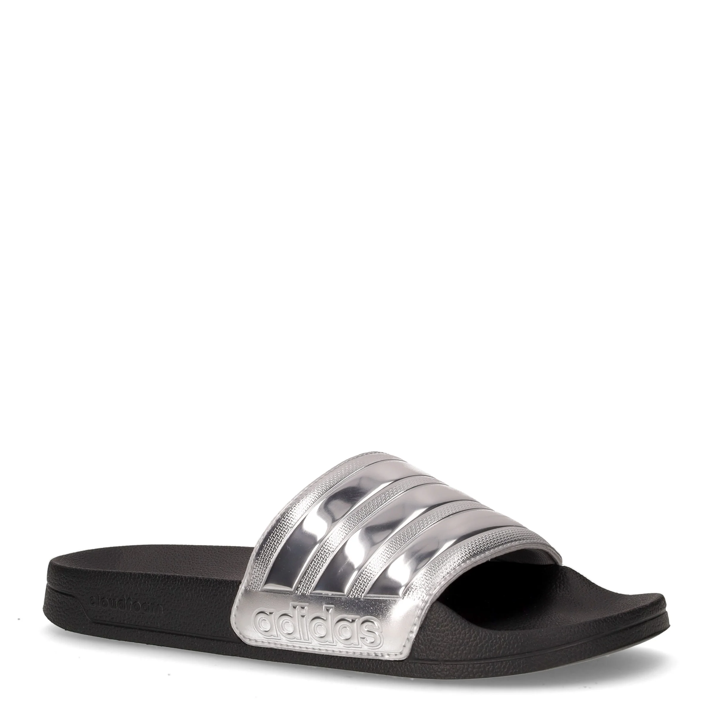 Adilette shower ciabatta di gomma nero argento - Image 2
