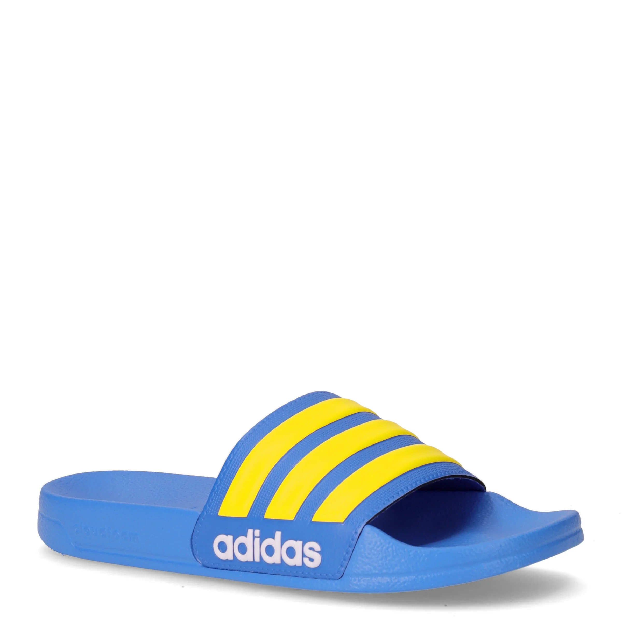 Adilette Shower ciabatta in gomma blu giallo - Image 2