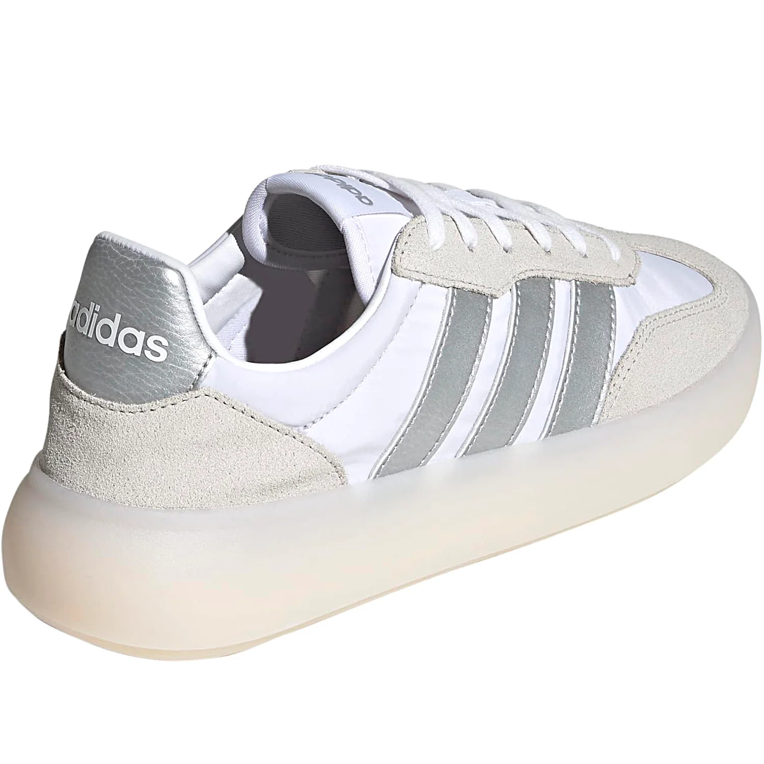 Barreda Decode sneaker in pelle bianco argento - Image 3