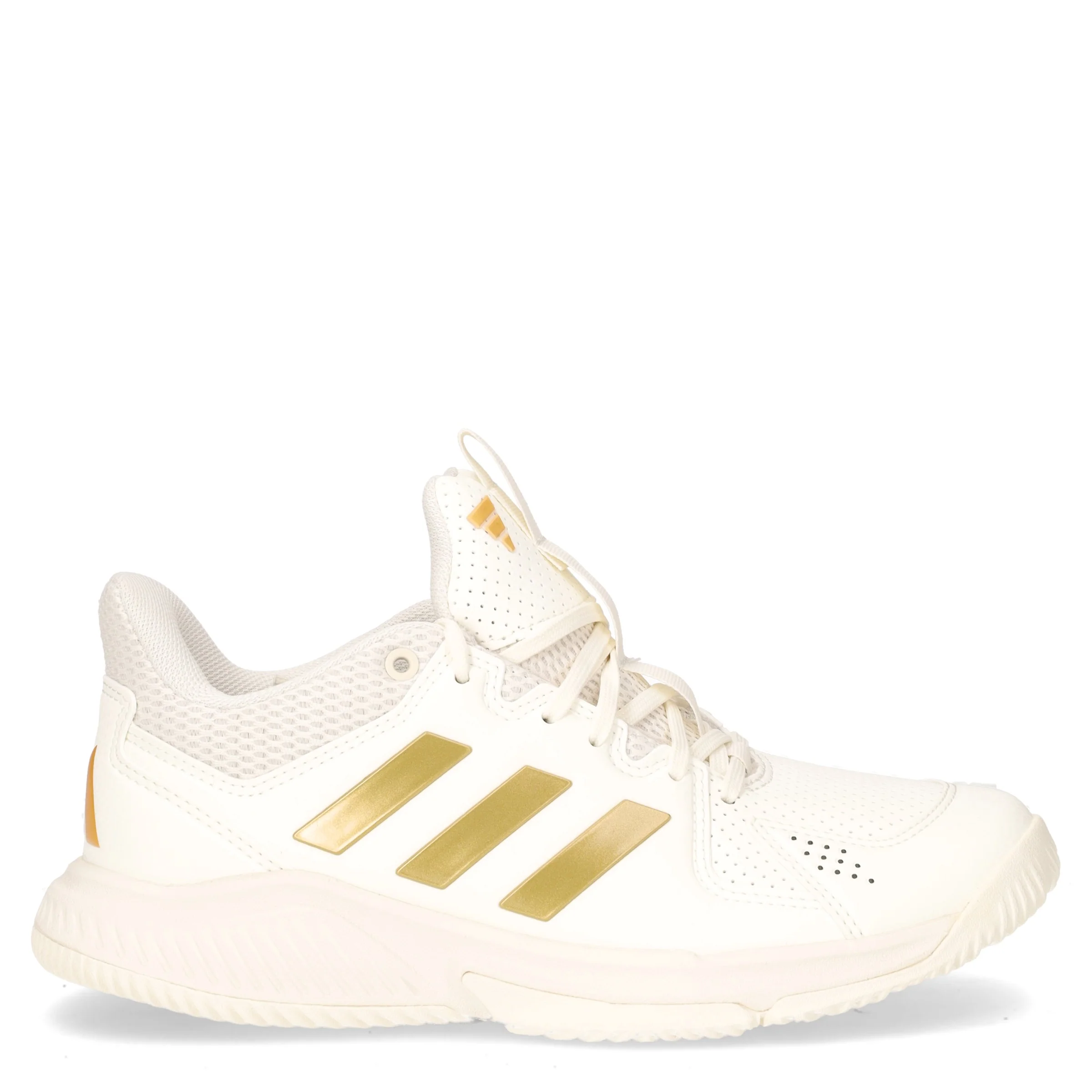 Court flight sneaker in ecopelle bianco oro