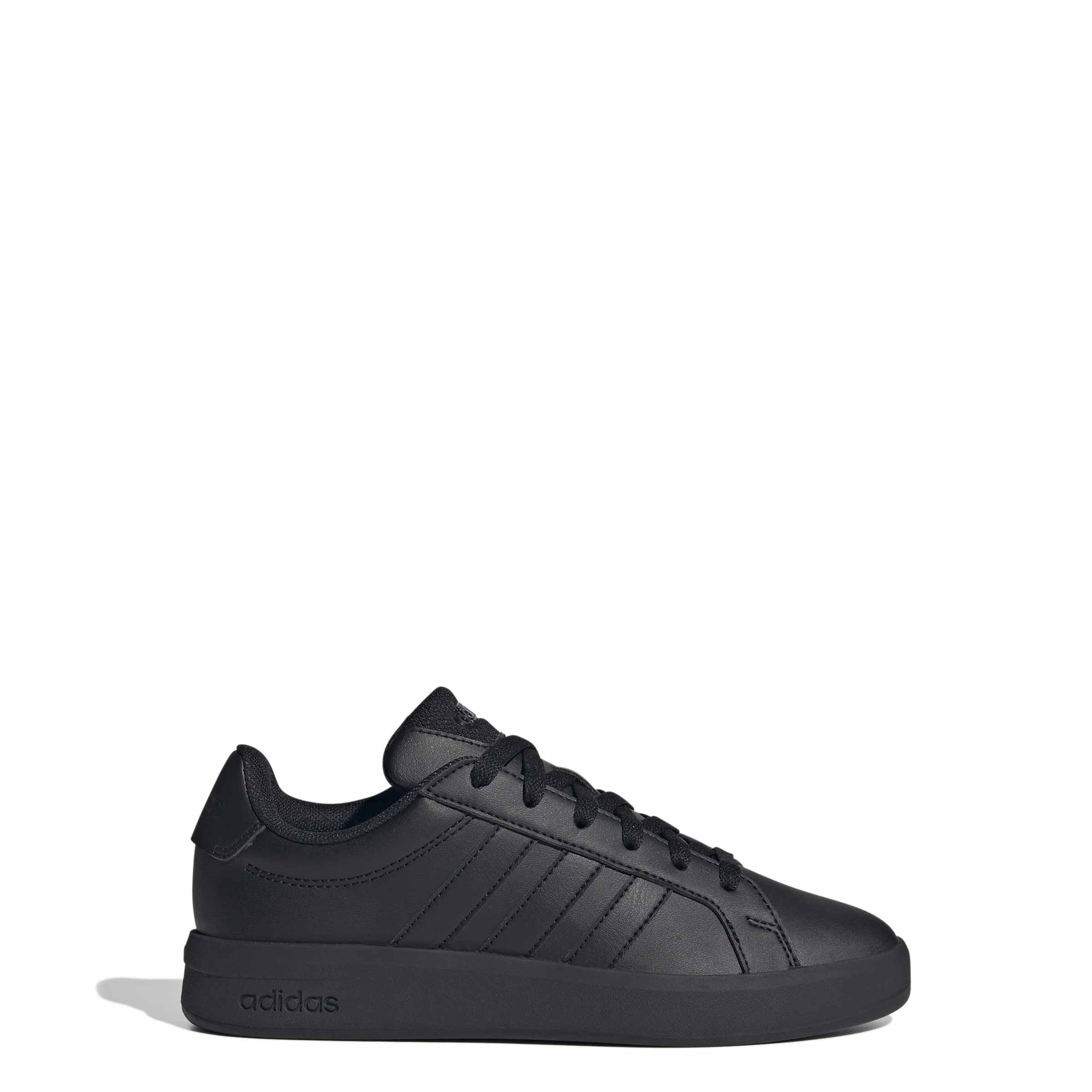 Grand court 3.0 sneaker ragazzo in ecopelle nero