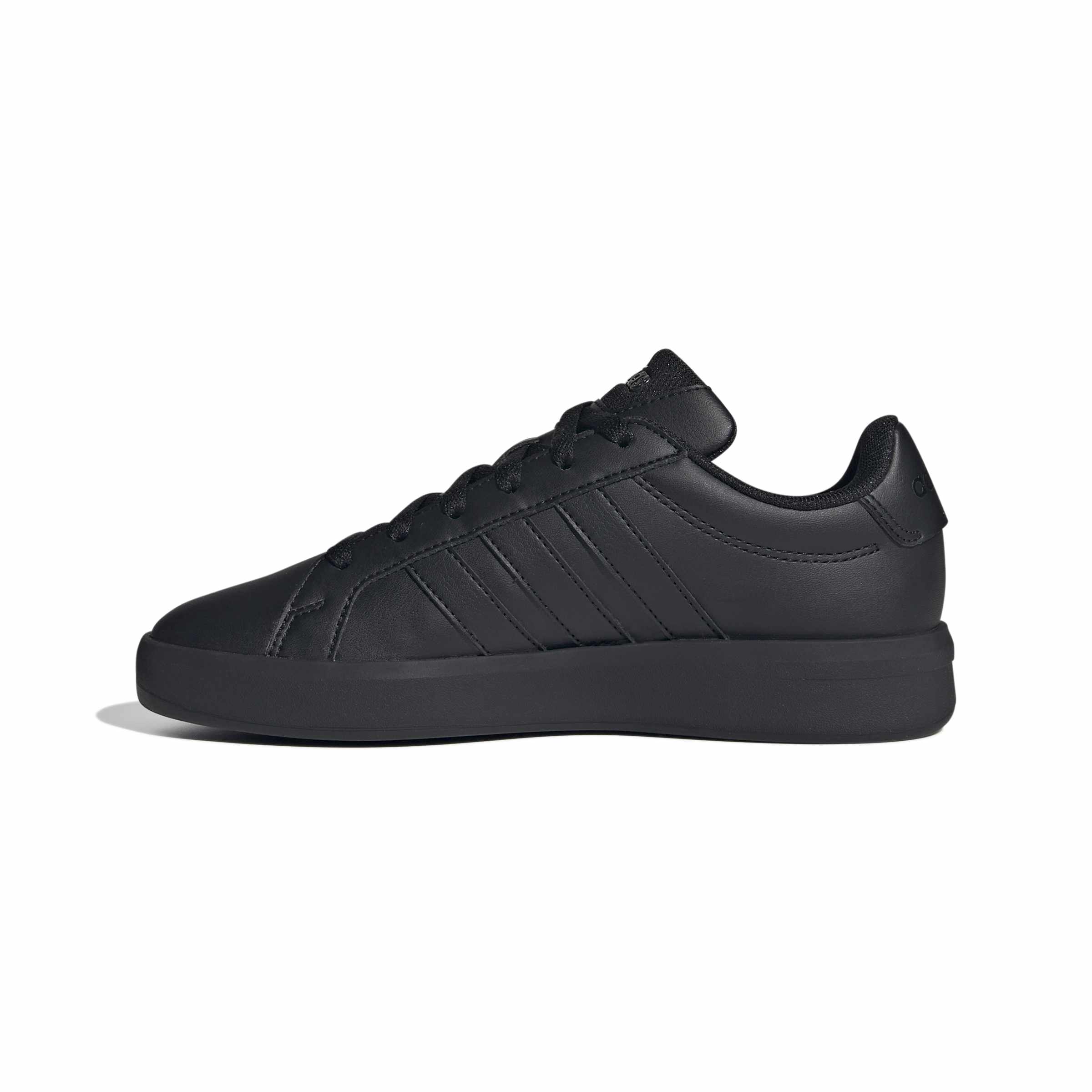 Grand court 3.0 sneaker ragazzo in ecopelle nero - Image 2