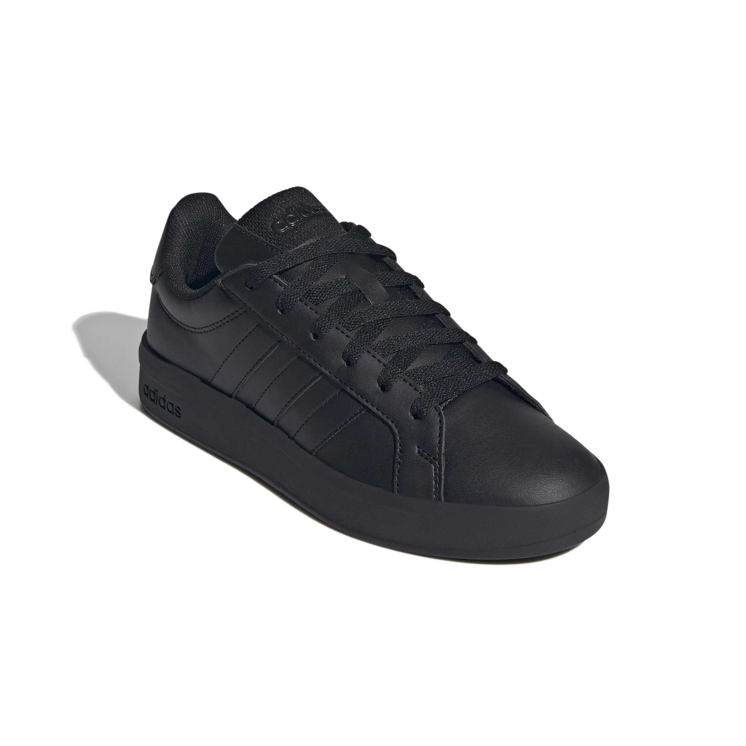 Grand court 3.0 sneaker ragazzo in ecopelle nero - Image 3