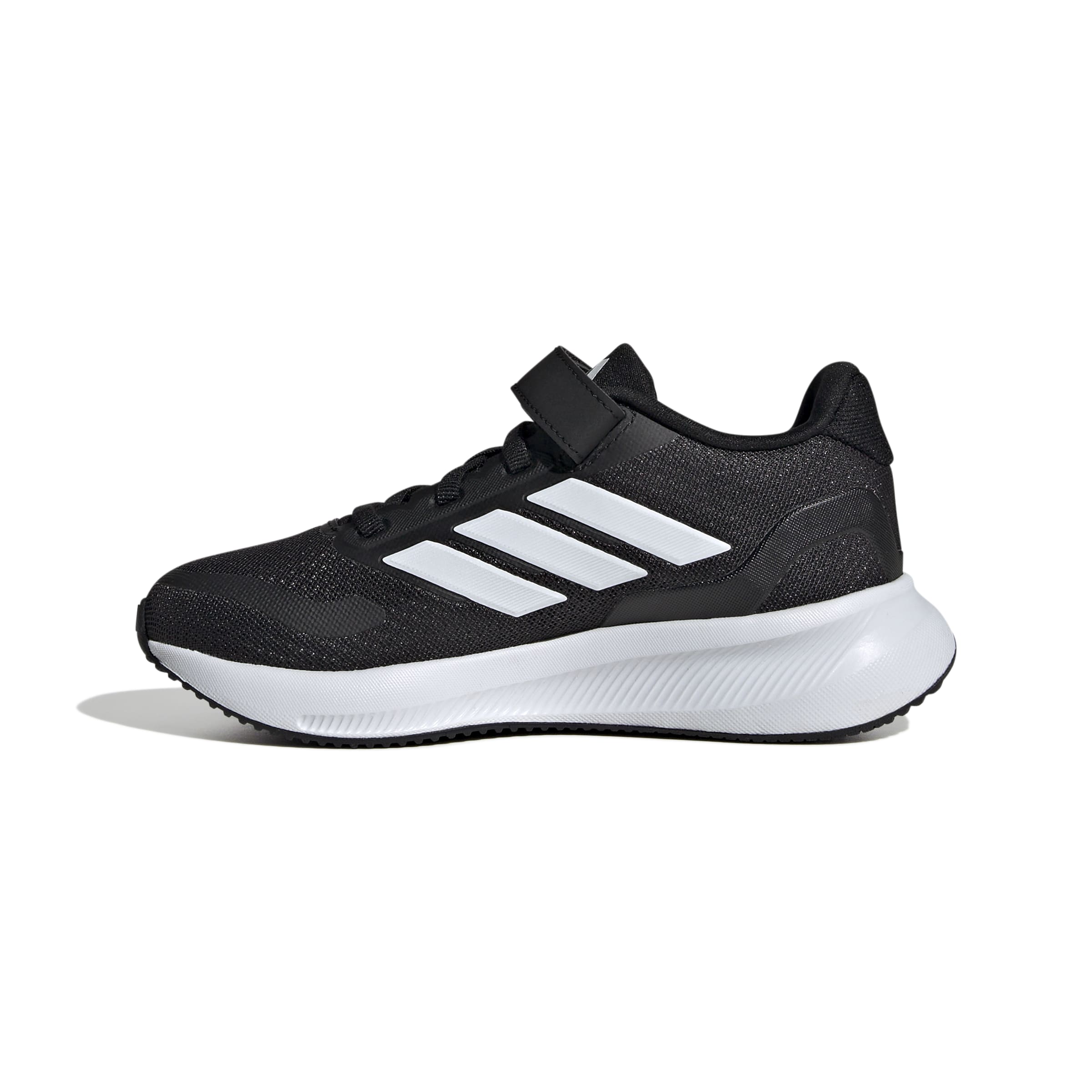 Run Falcon 5 sneaker bambino in tessuto nero bianco - Image 2