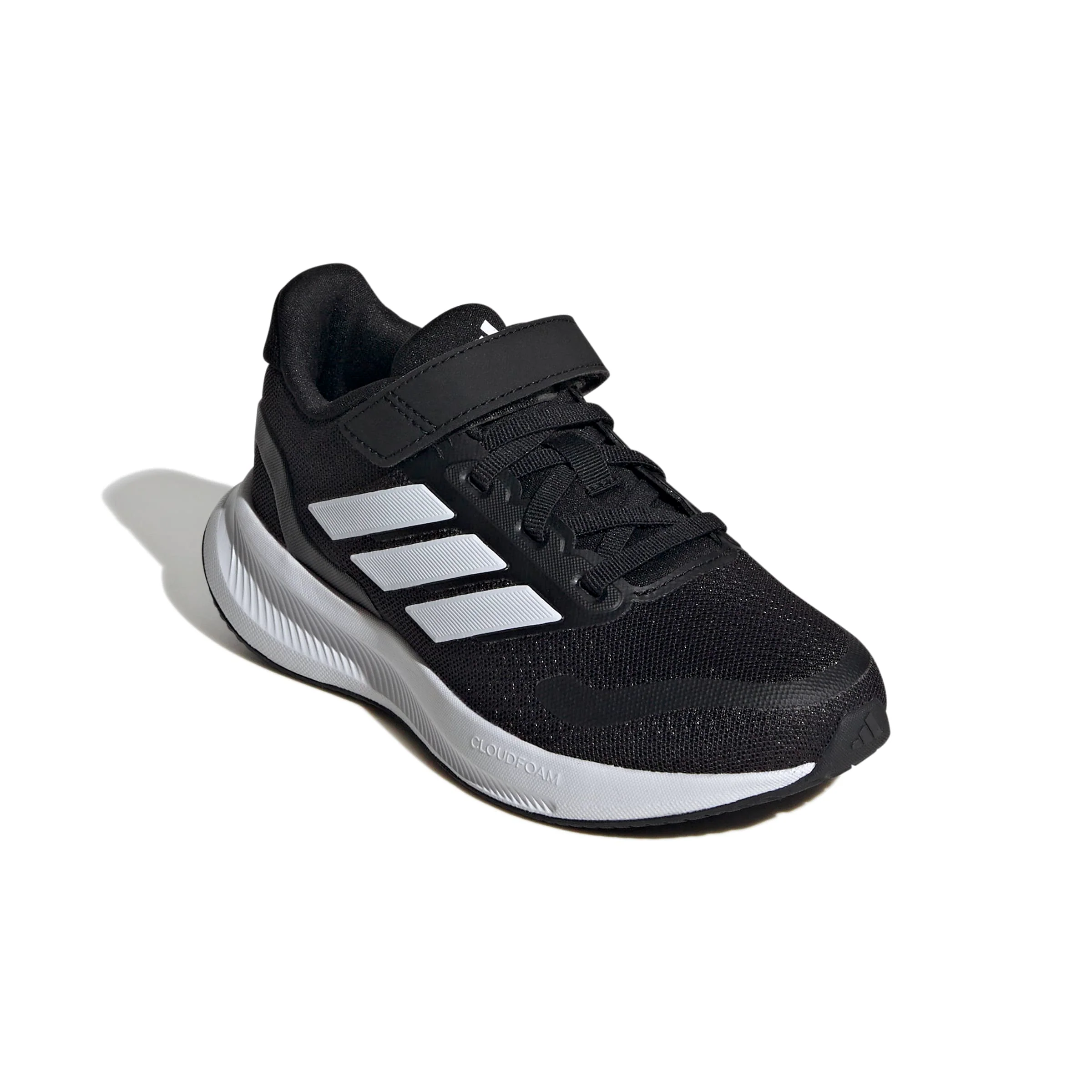 Run Falcon 5 sneaker bambino in tessuto nero bianco - Image 3