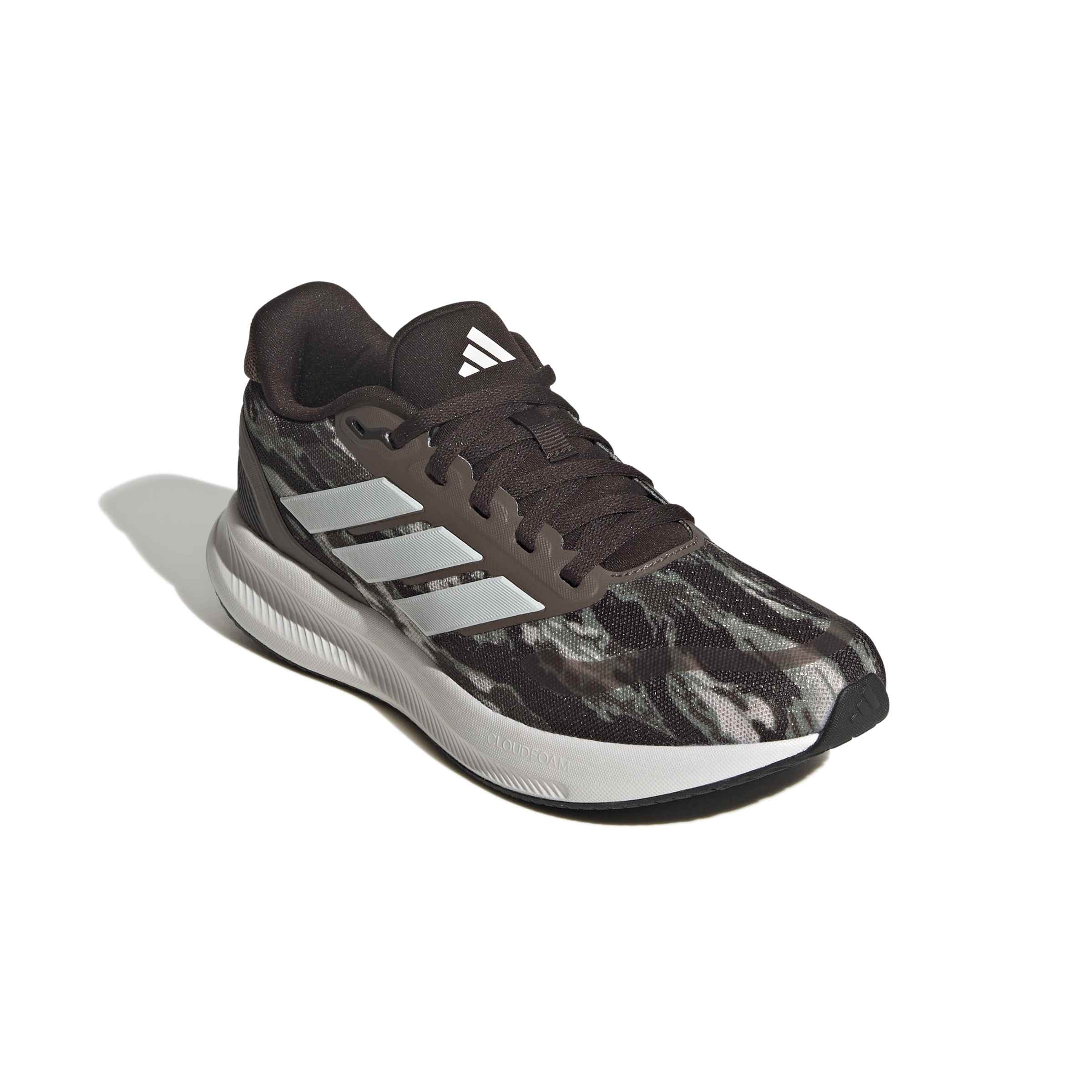 Runfalcon 5 sneaker ragazzo in tessuto marrone verde - Image 3
