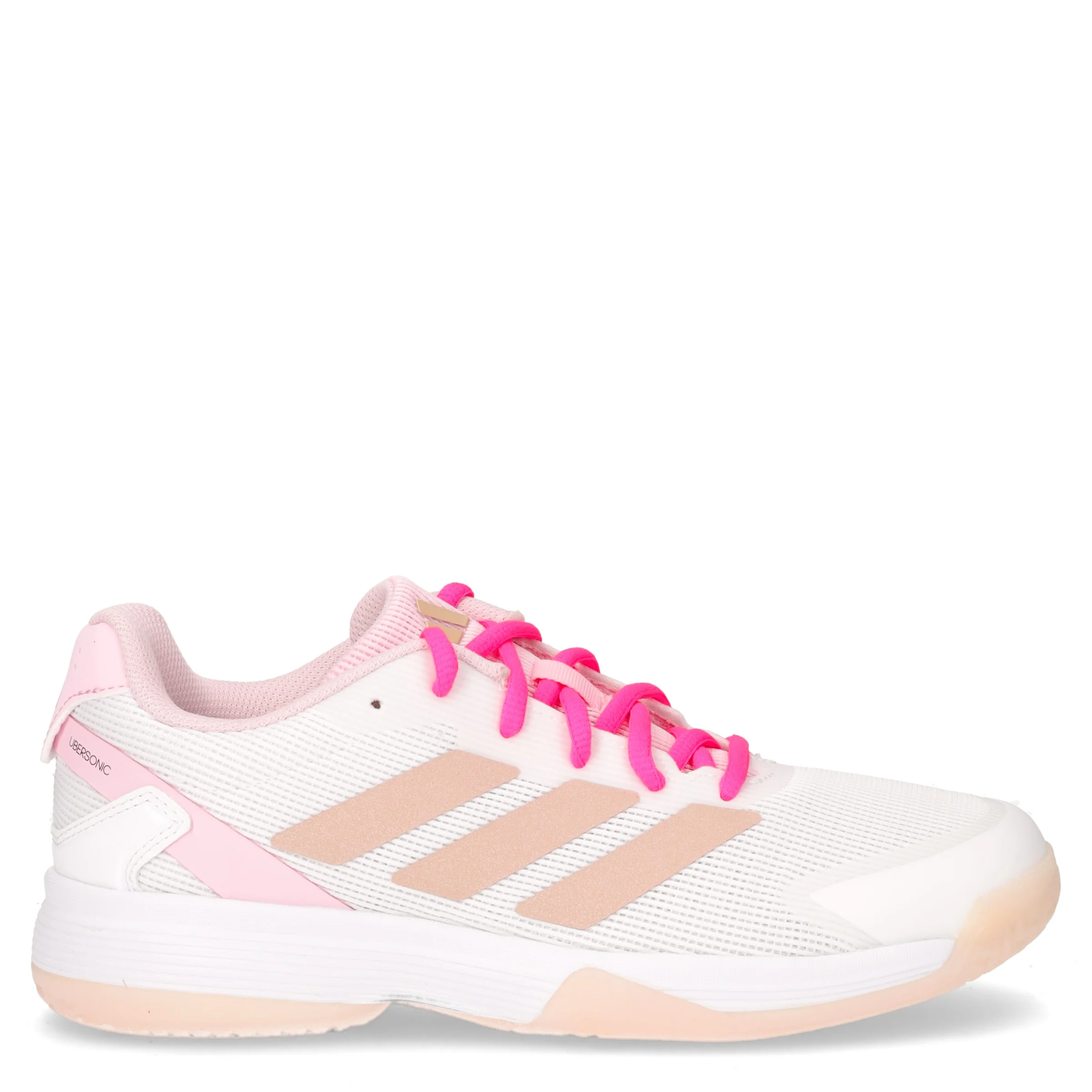 Ubersonic scarpa da tennis ragazza in tessuto bianco argento rosa