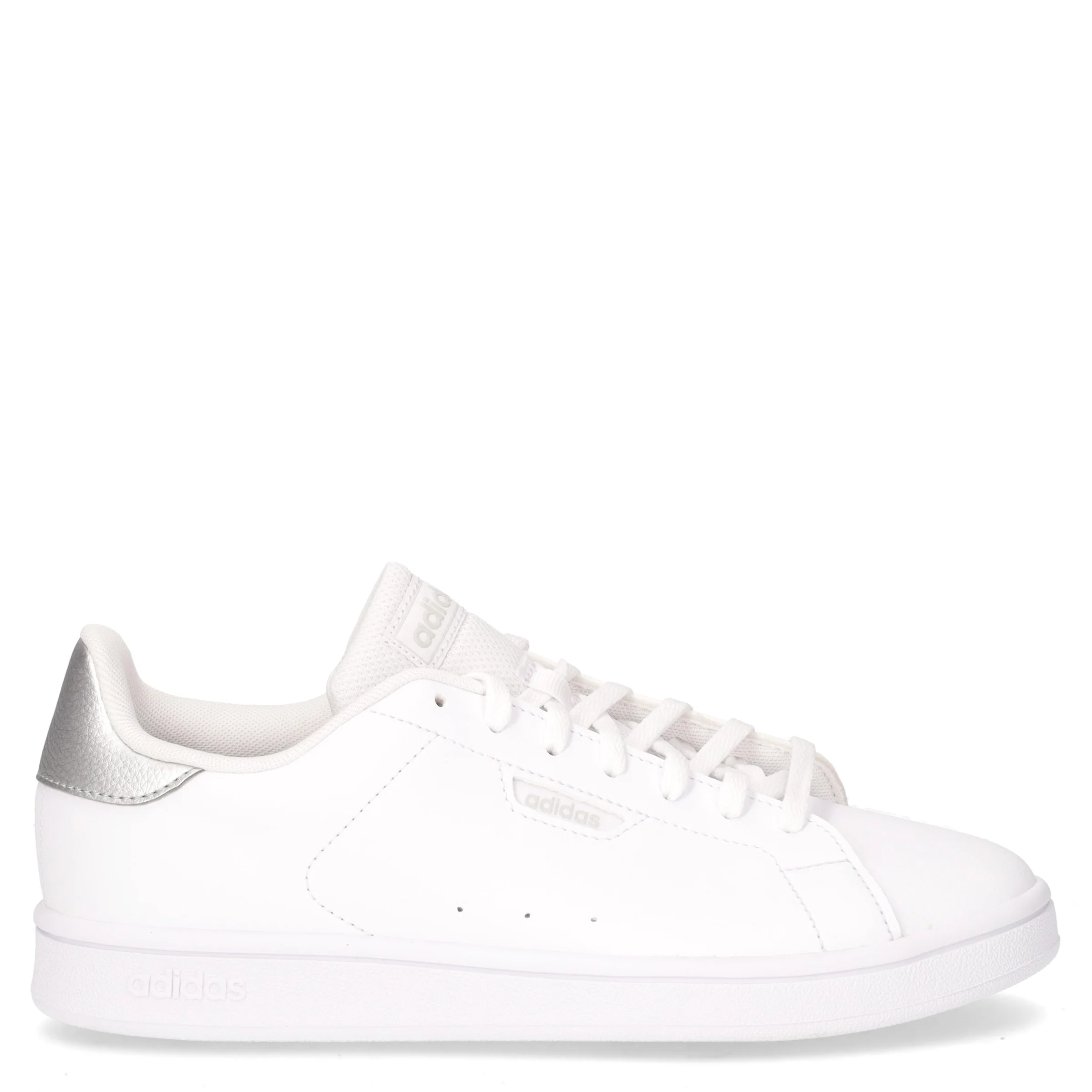 Urban court sneaker in ecopelle bianco argento