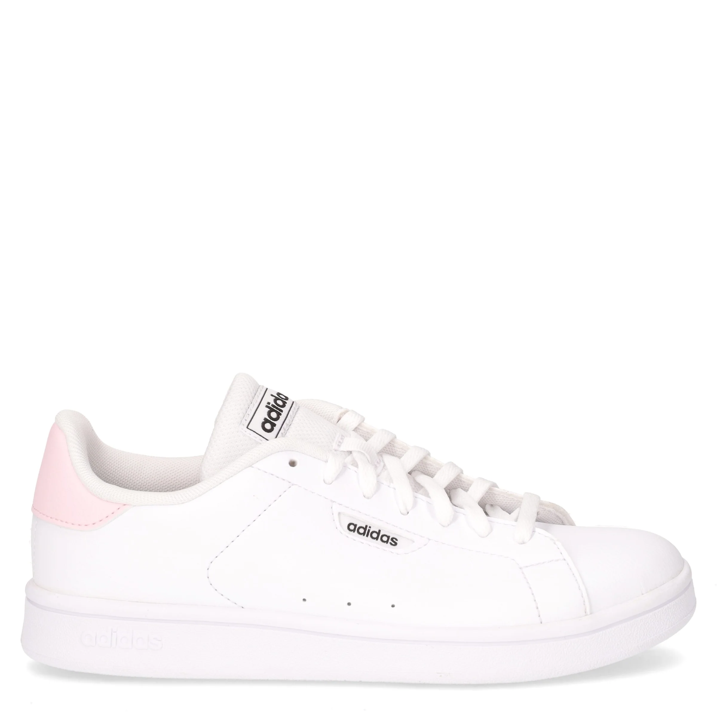 Urban court sneaker in ecopelle bianco rosa