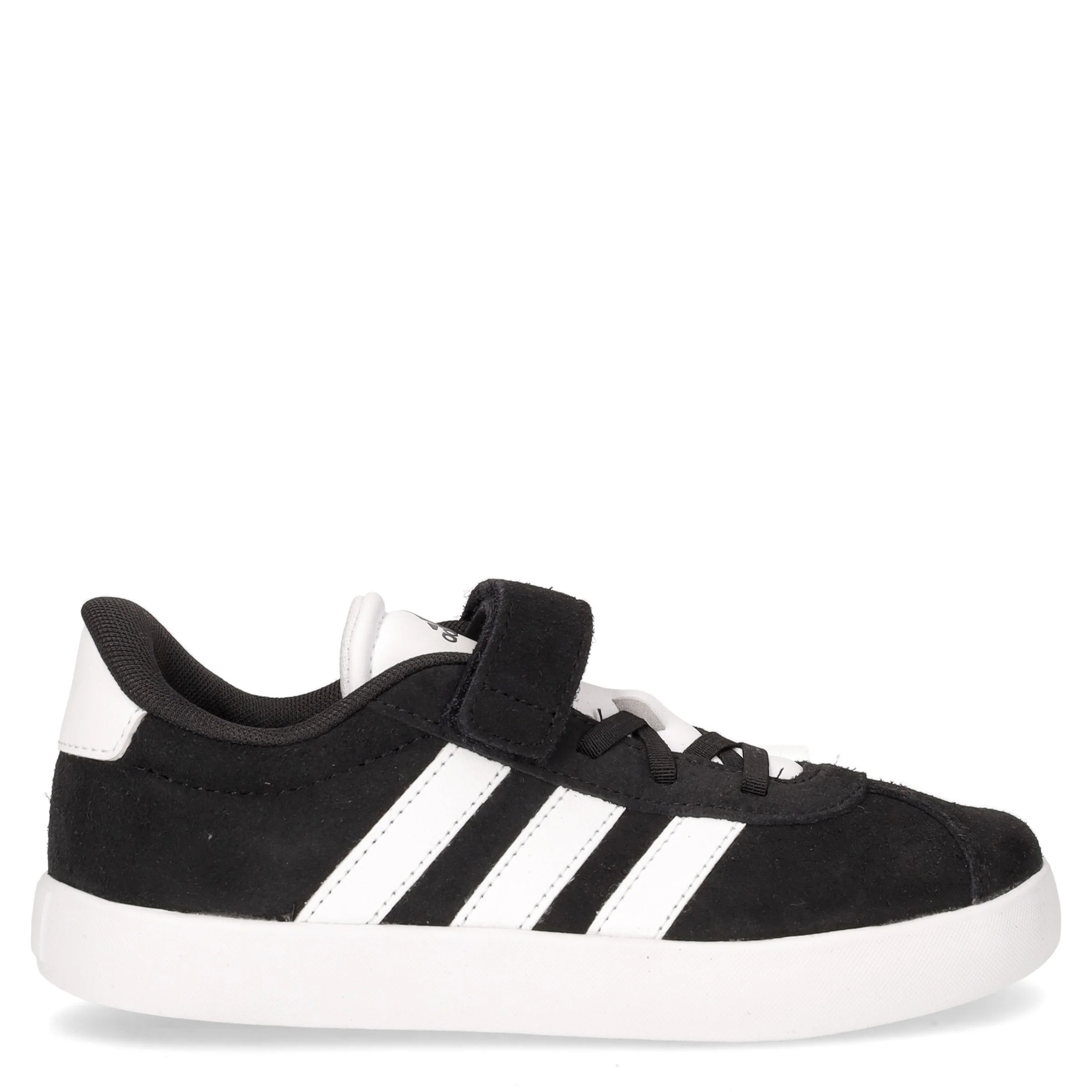 Vl Court 2 sneaker bambino in pelle ed ecopelle nero