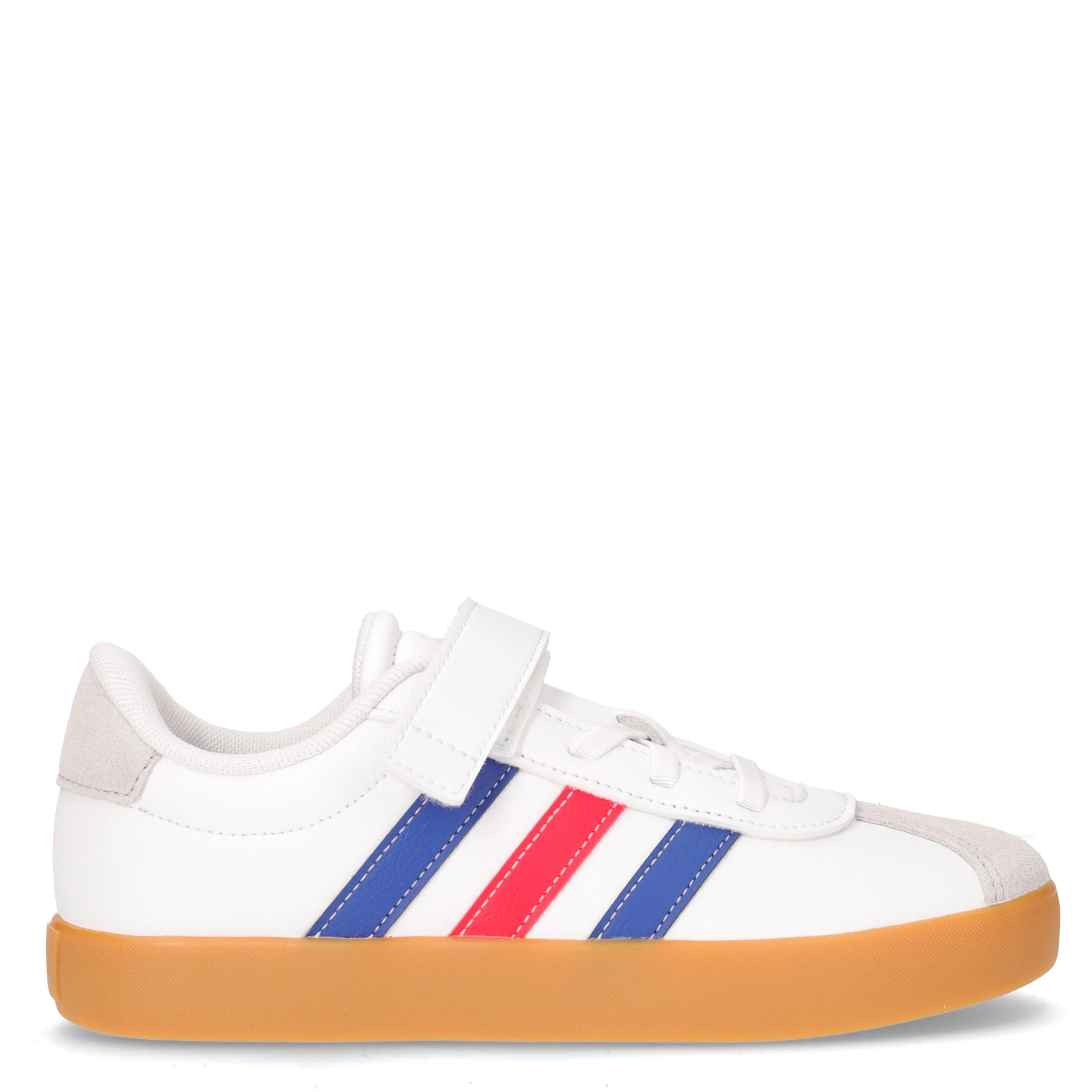 Vl court 3.0 sneaker da bambino in ecopelle bianco blu