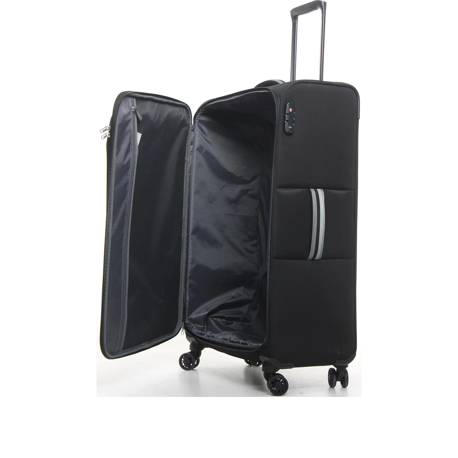Bright life trolley medio spinner morbido - 79cm black jet - Image 3