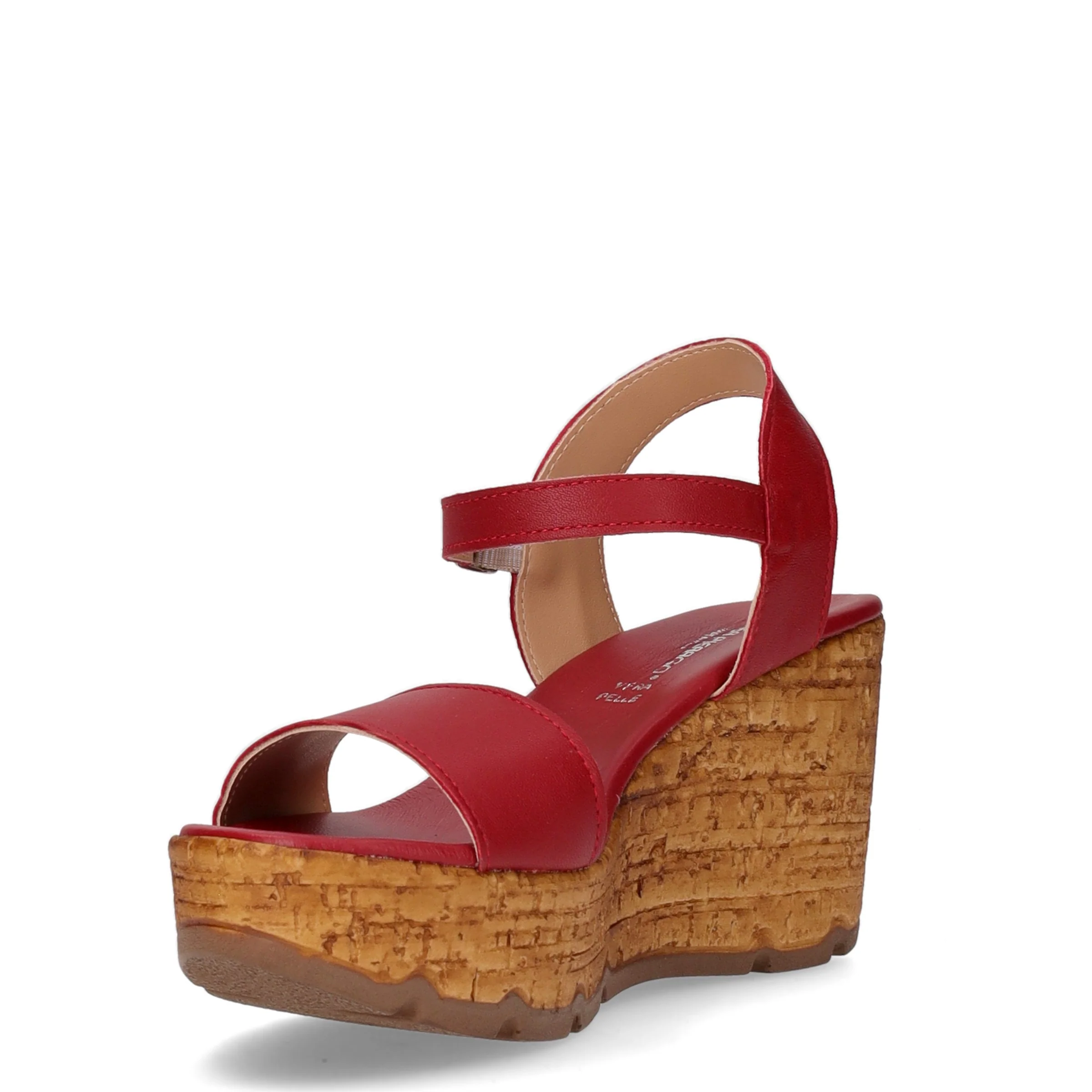 Sandalo con zeppa rosso - Image 3
