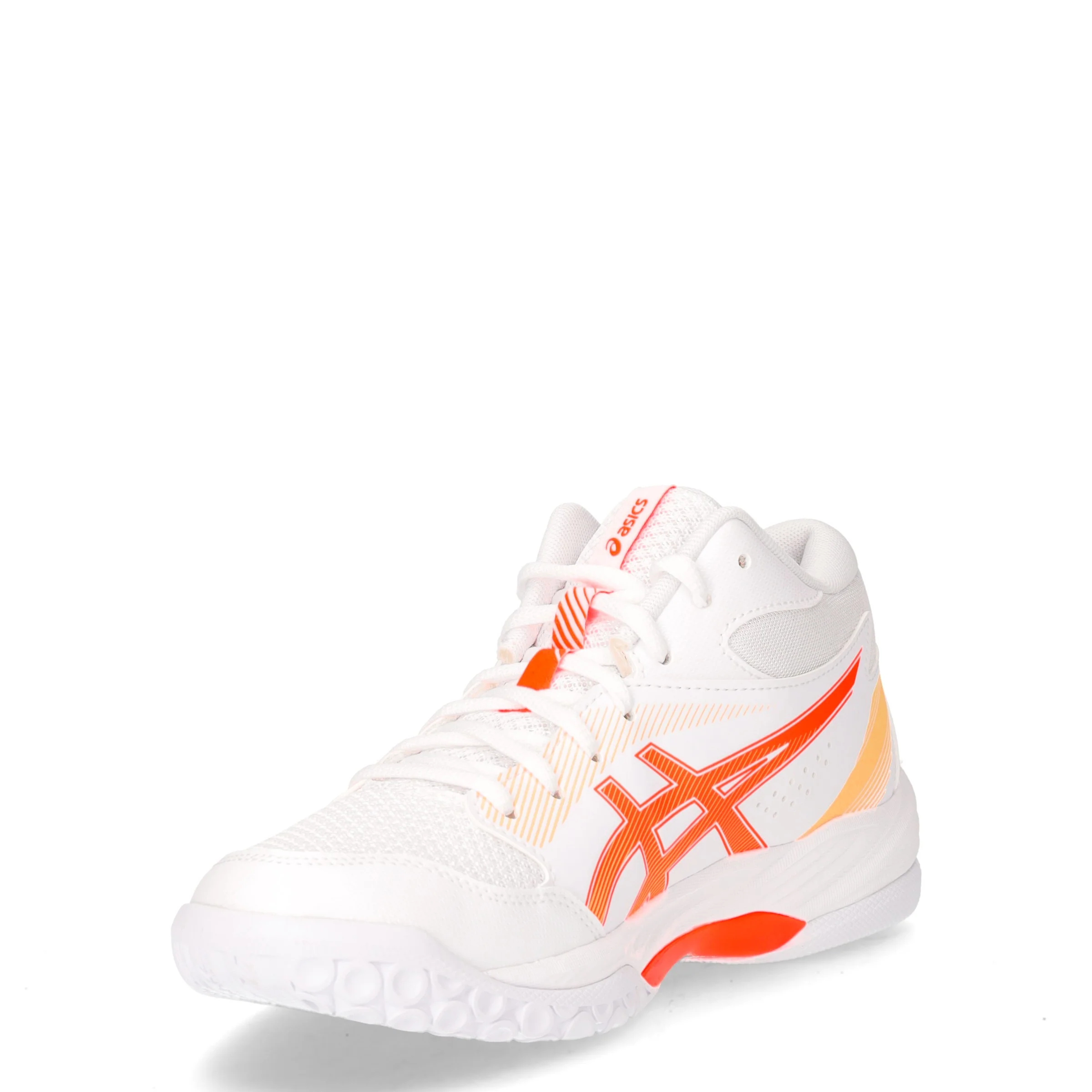 Gel Task MT 4 scarpa da pallavolo in ecopelle bianco corallo - Image 3