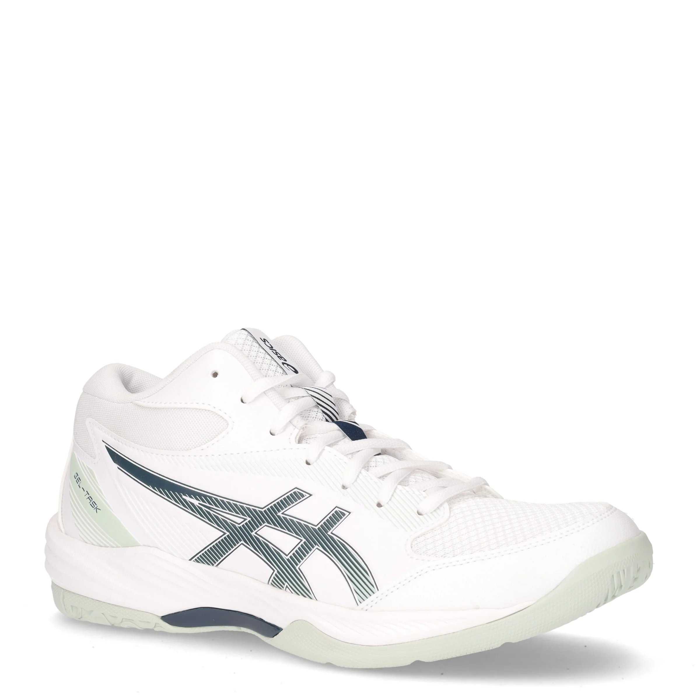 Gel Task MT 4 scarpa da pallavolo in ecopelle bianco verde - Image 2