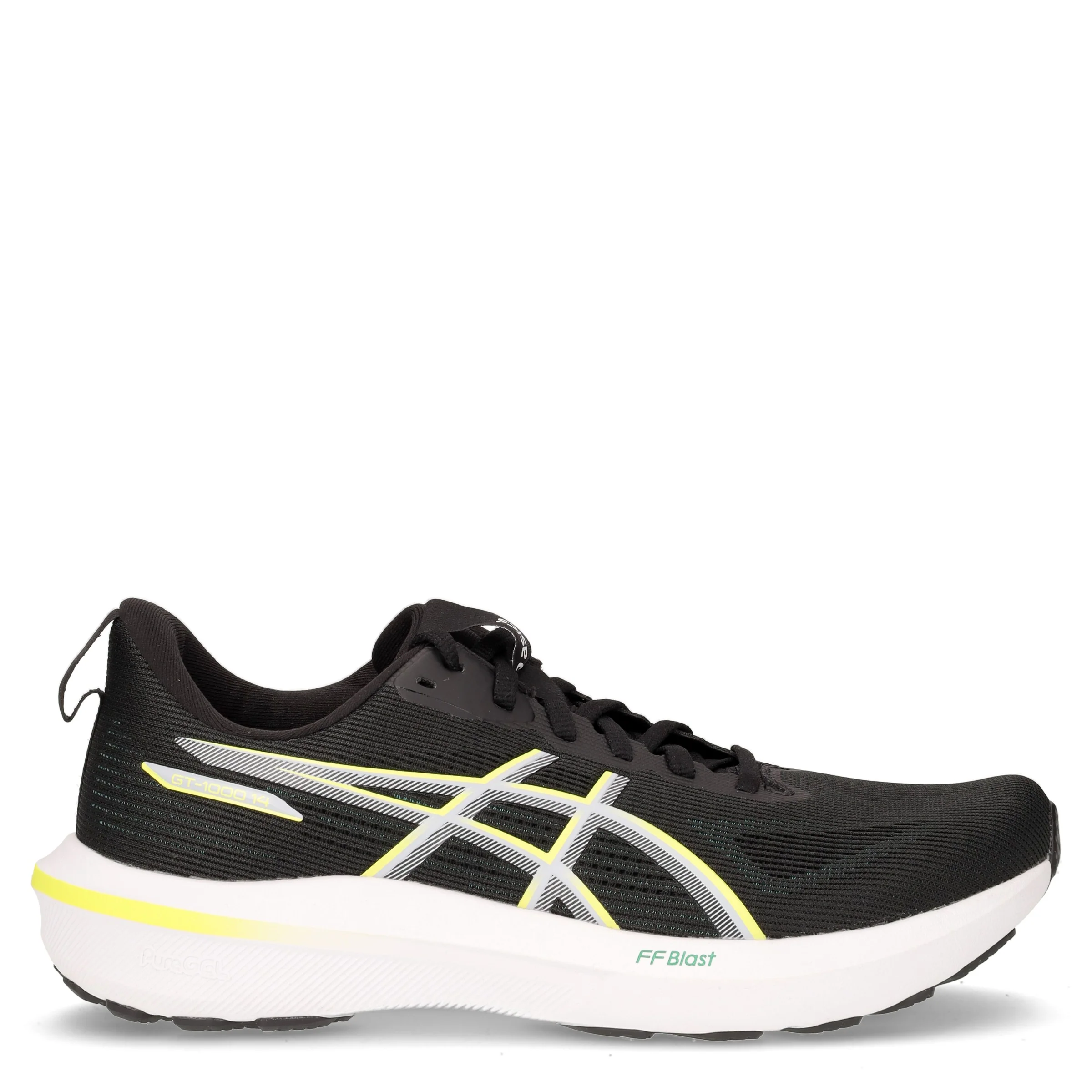 GT-1000 14 scarpa da running in mesh jacquard nero limone