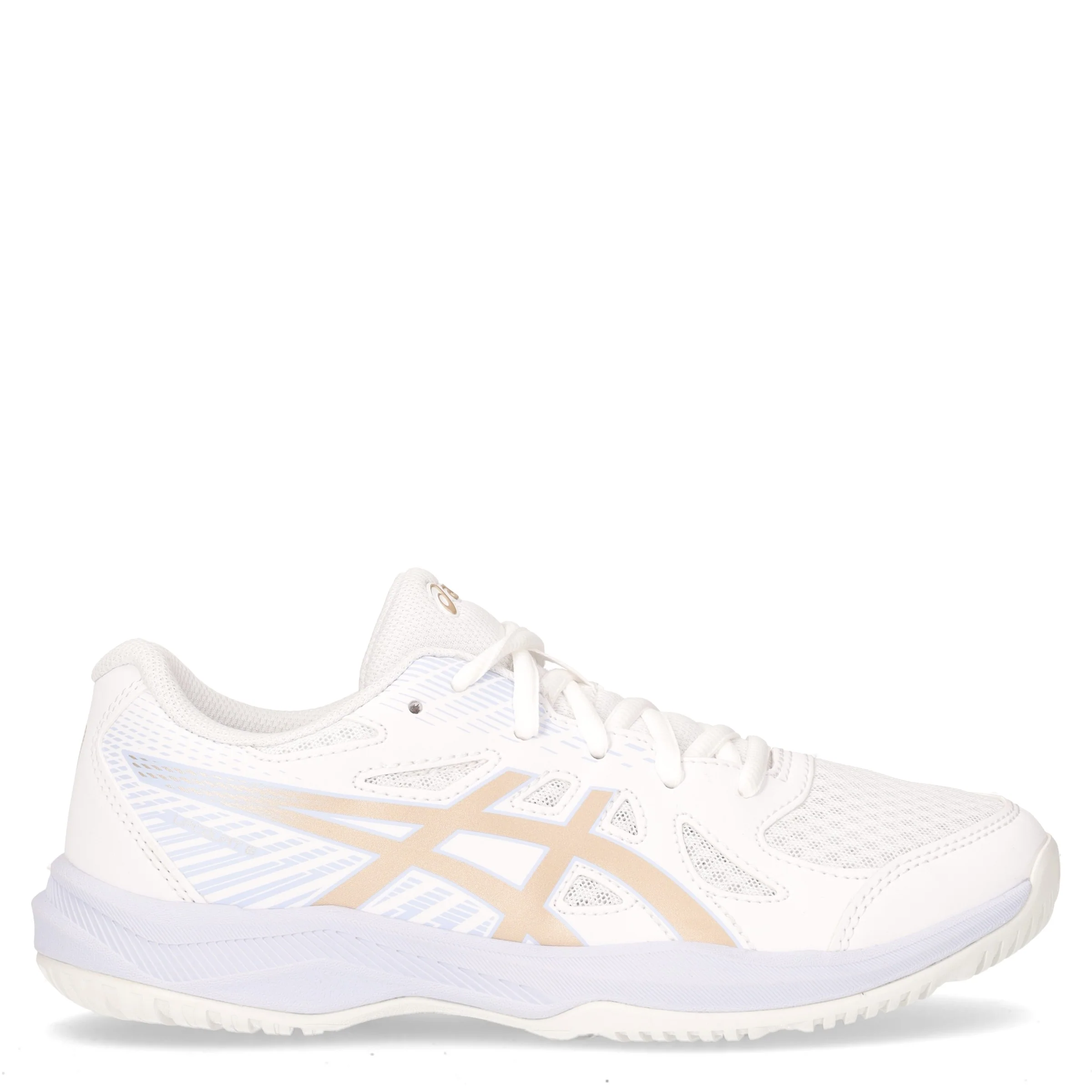 Upcourt 6 GS scarpa da pallavolo ragazza in ecopelle bianco champagne