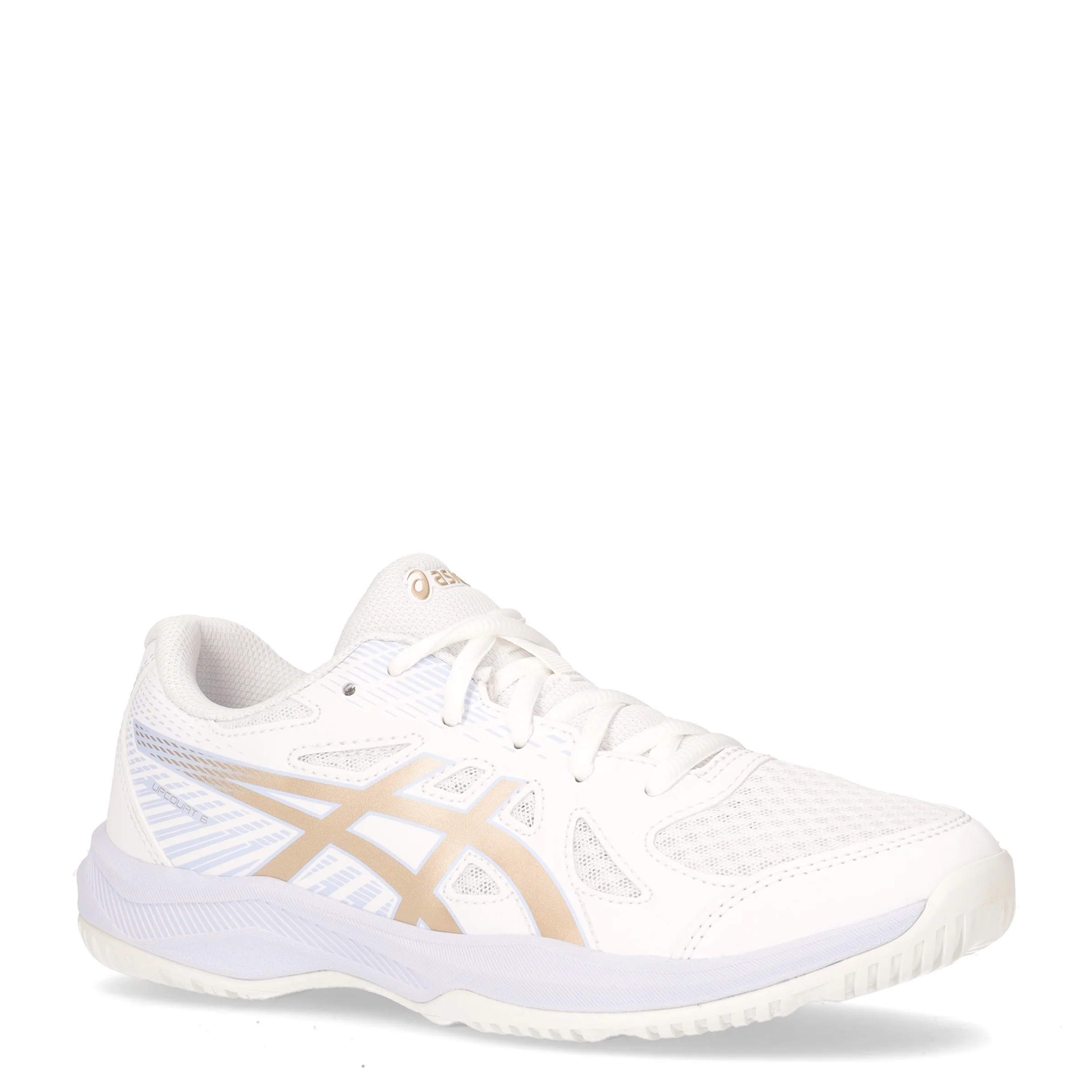 Upcourt 6 GS scarpa da pallavolo ragazza in ecopelle bianco champagne - Image 2