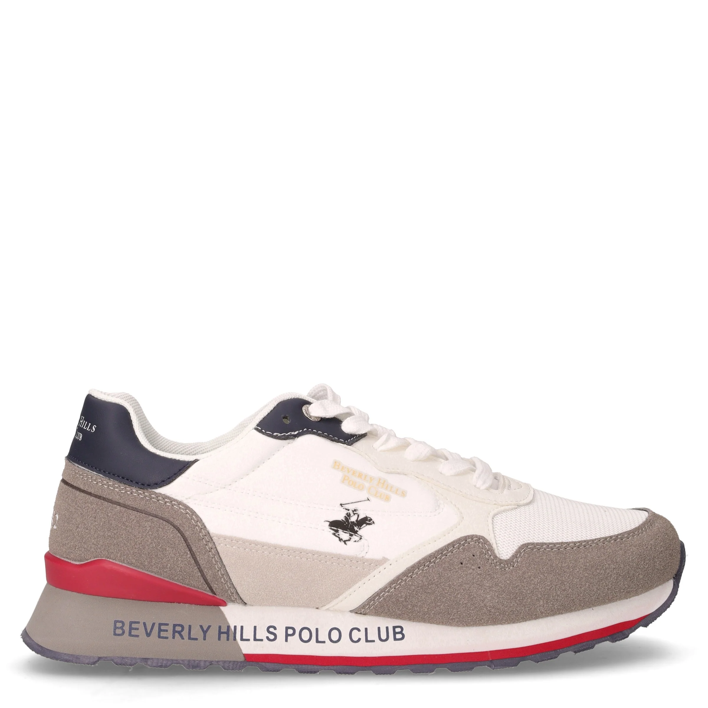 King Power Mix sneaker in ecopelle e tessuto bianco