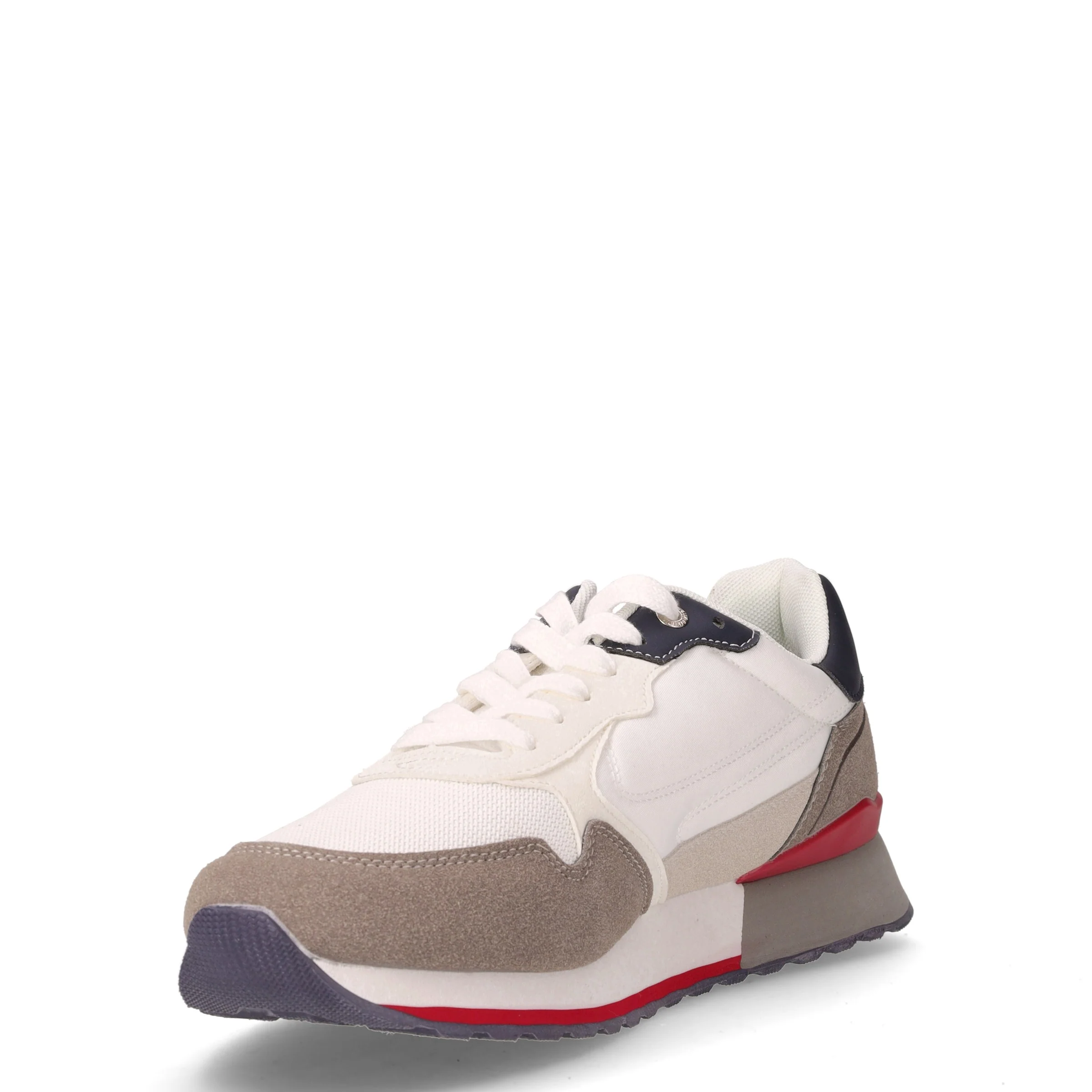 King Power Mix sneaker in ecopelle e tessuto bianco - Image 3
