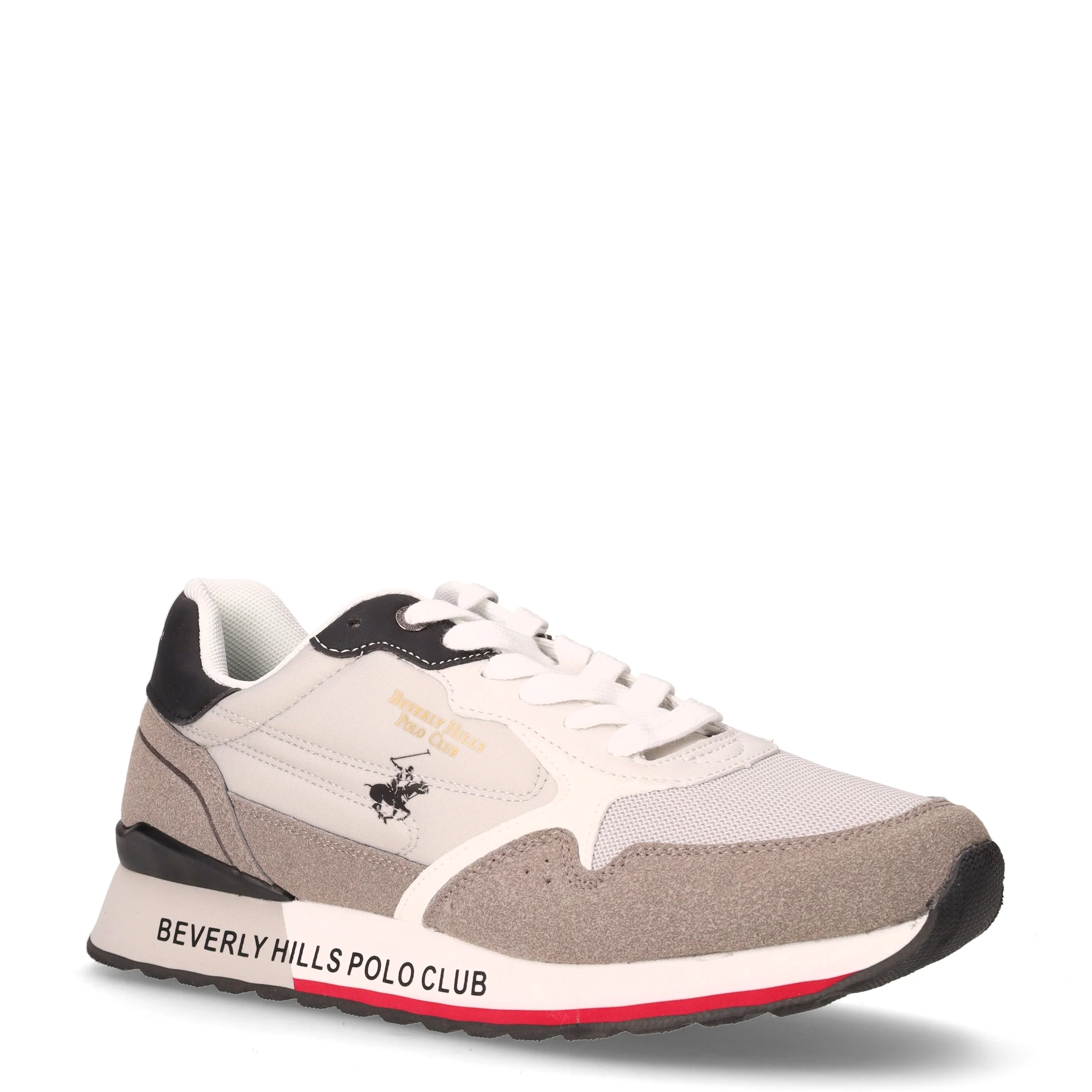 King Power Mix sneaker in tessuto ed ecopelle grigio bianco - Image 2