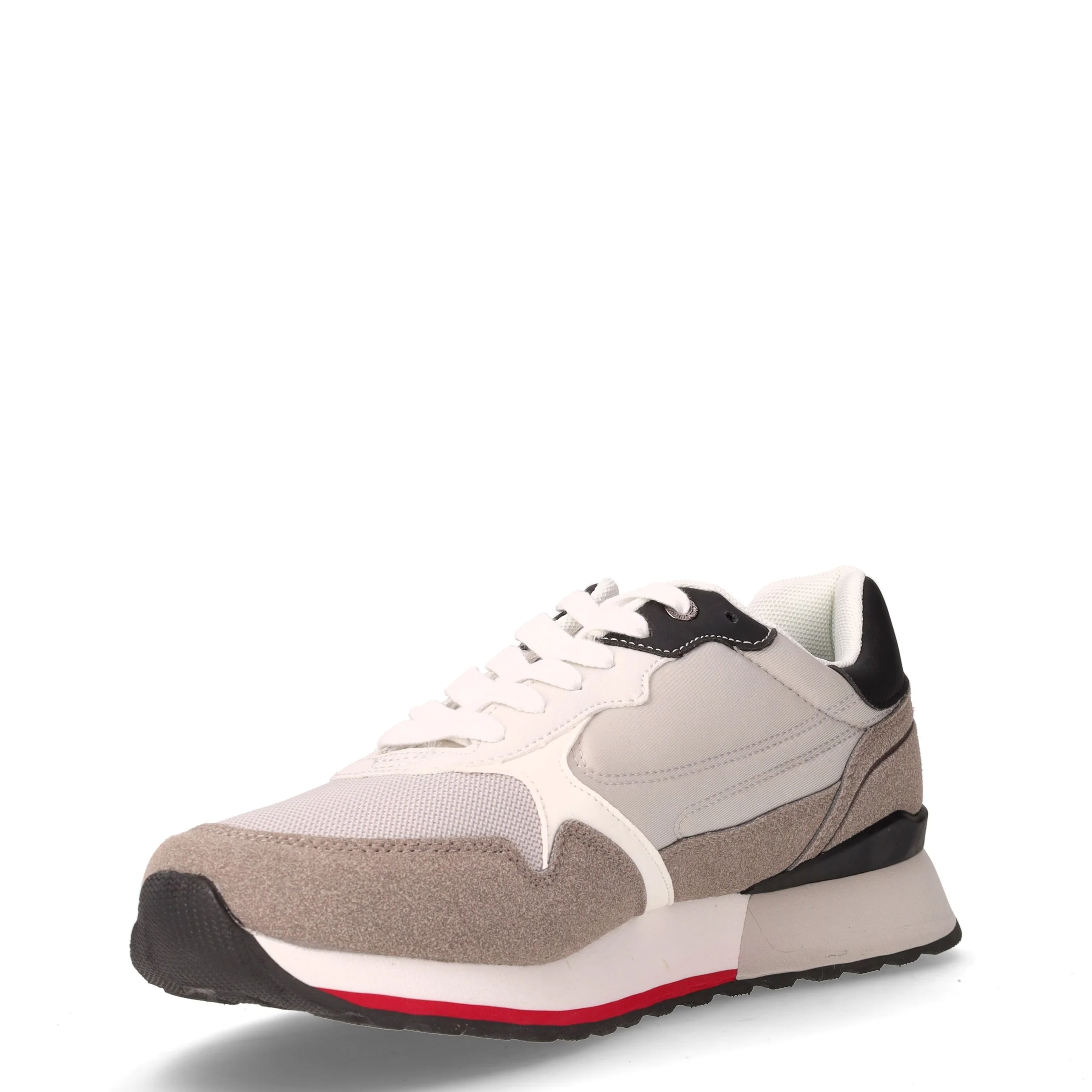 King Power Mix sneaker in tessuto ed ecopelle grigio bianco - Image 3