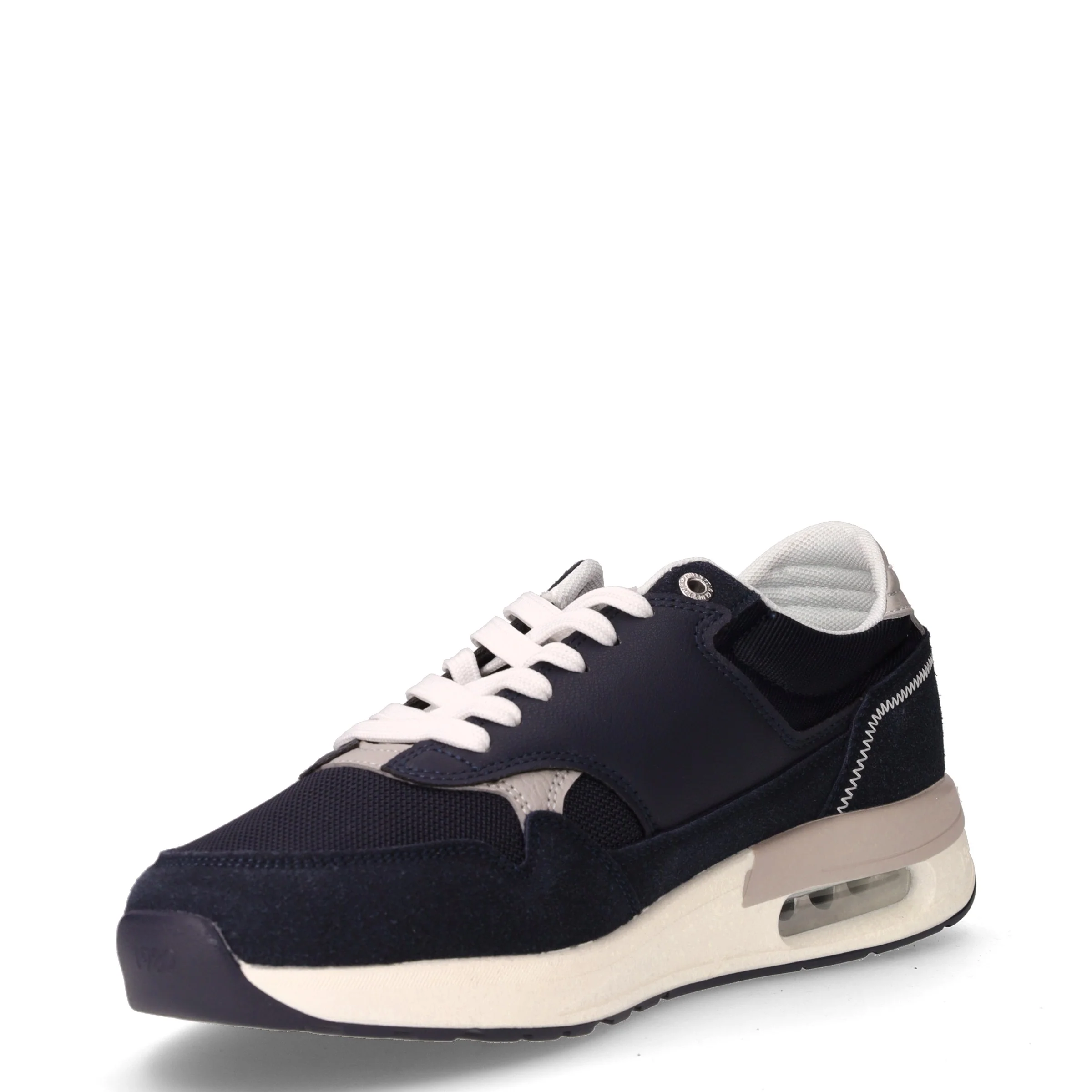 Team Mix sneaker in tessuto ed ecopelle blu - Image 3