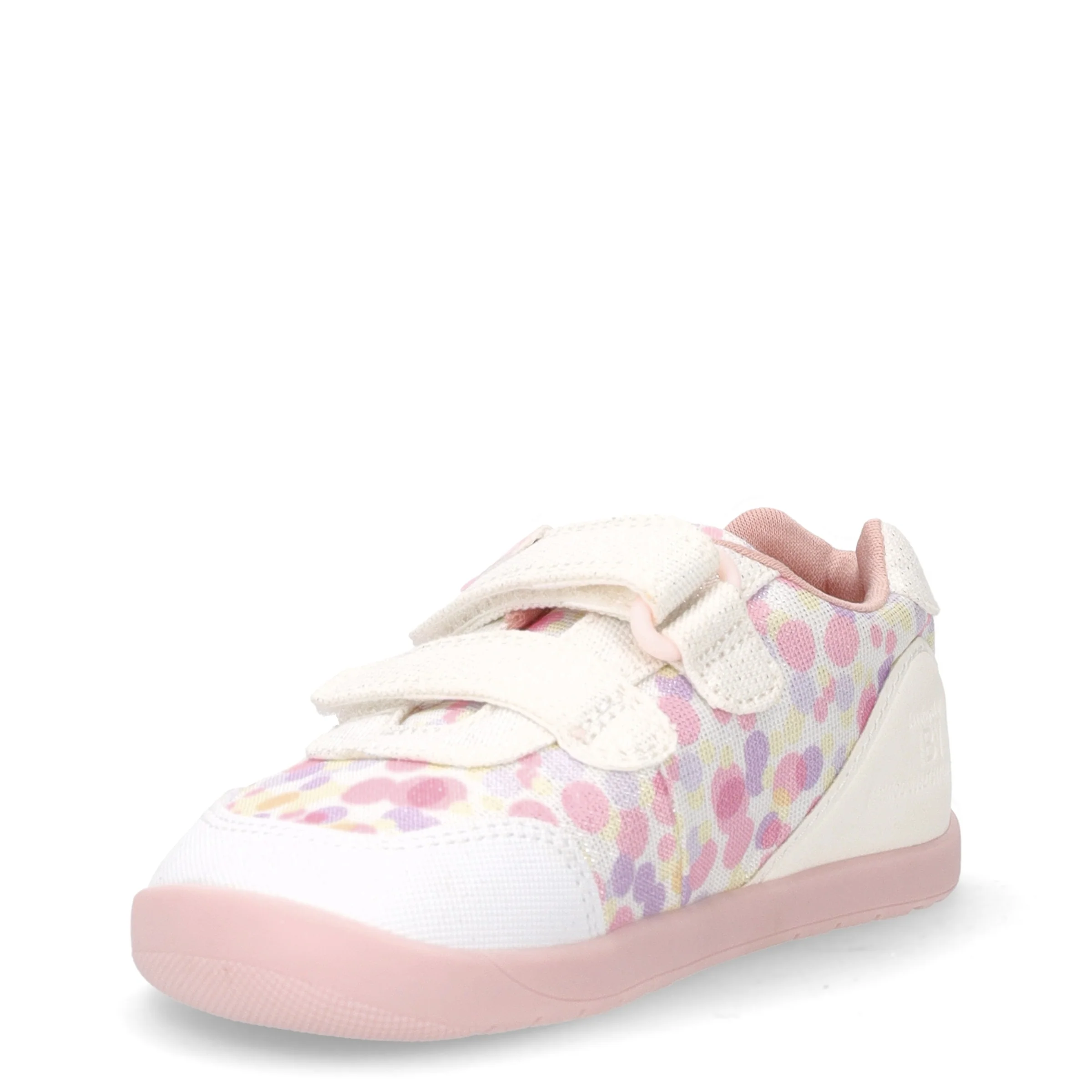 Sneakers in tessuto e pelle bambina bianco rosa - Image 3