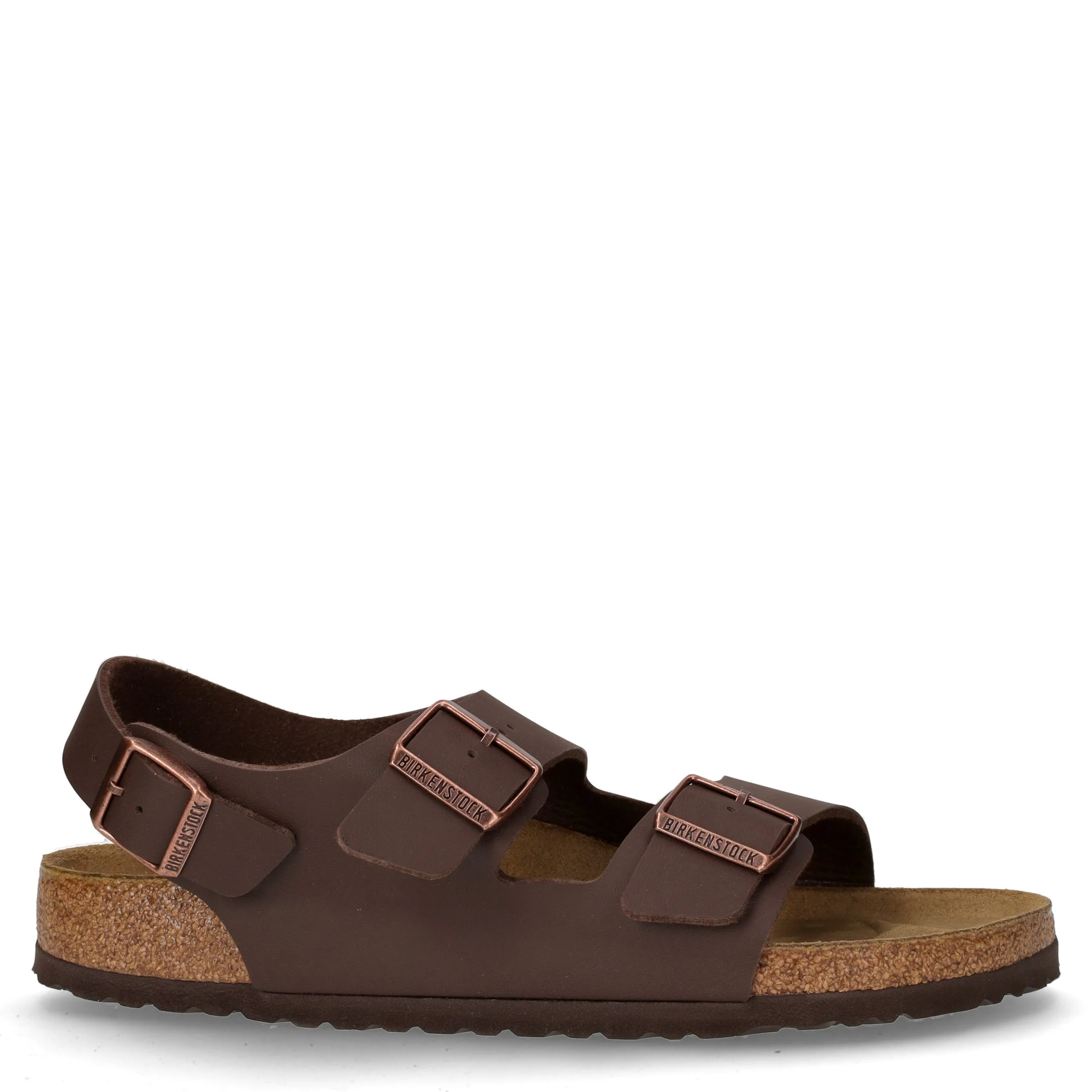 Milano sandalo in pelle marrone scuro