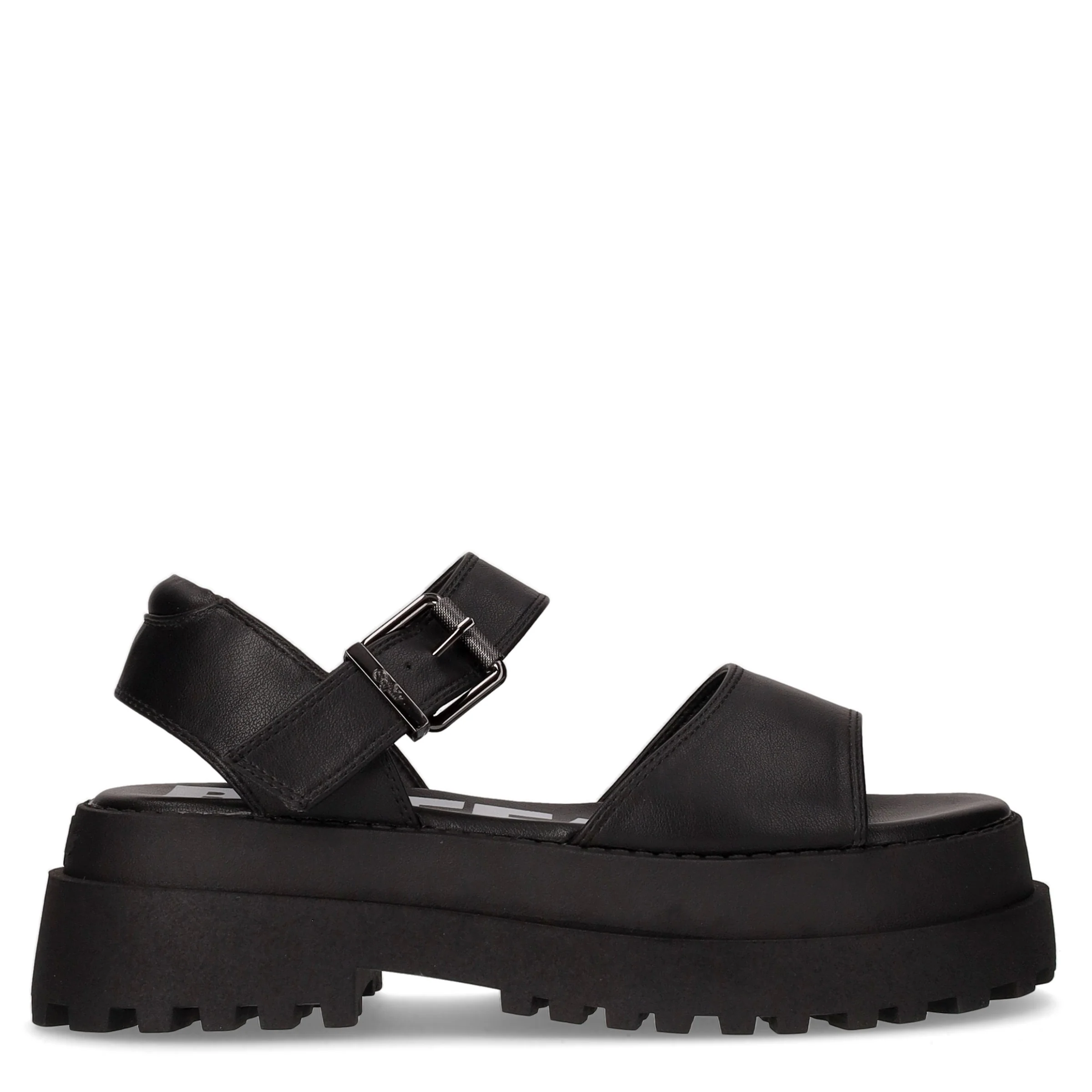 Sandalo con platform nero