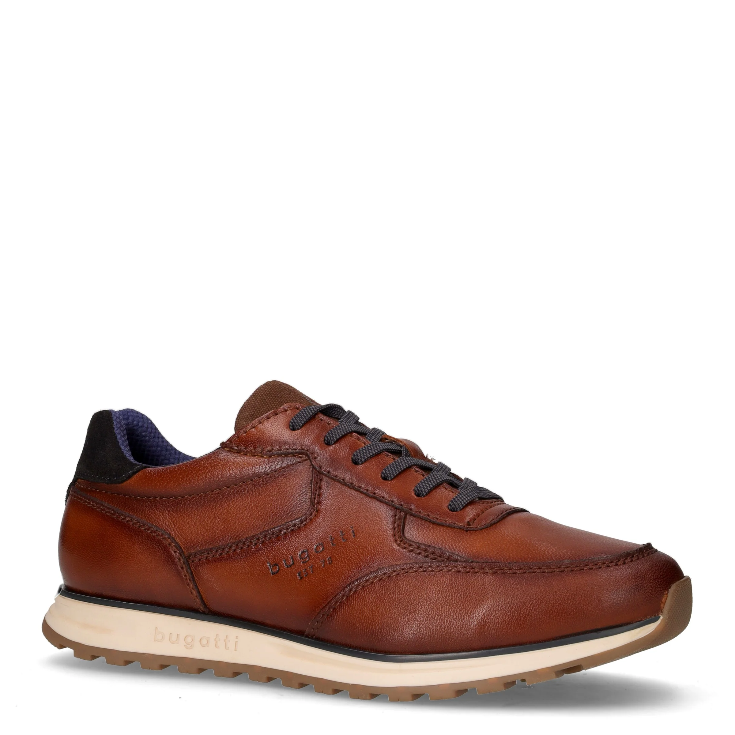 Scarpa sportiva in pelle cognac - Image 2