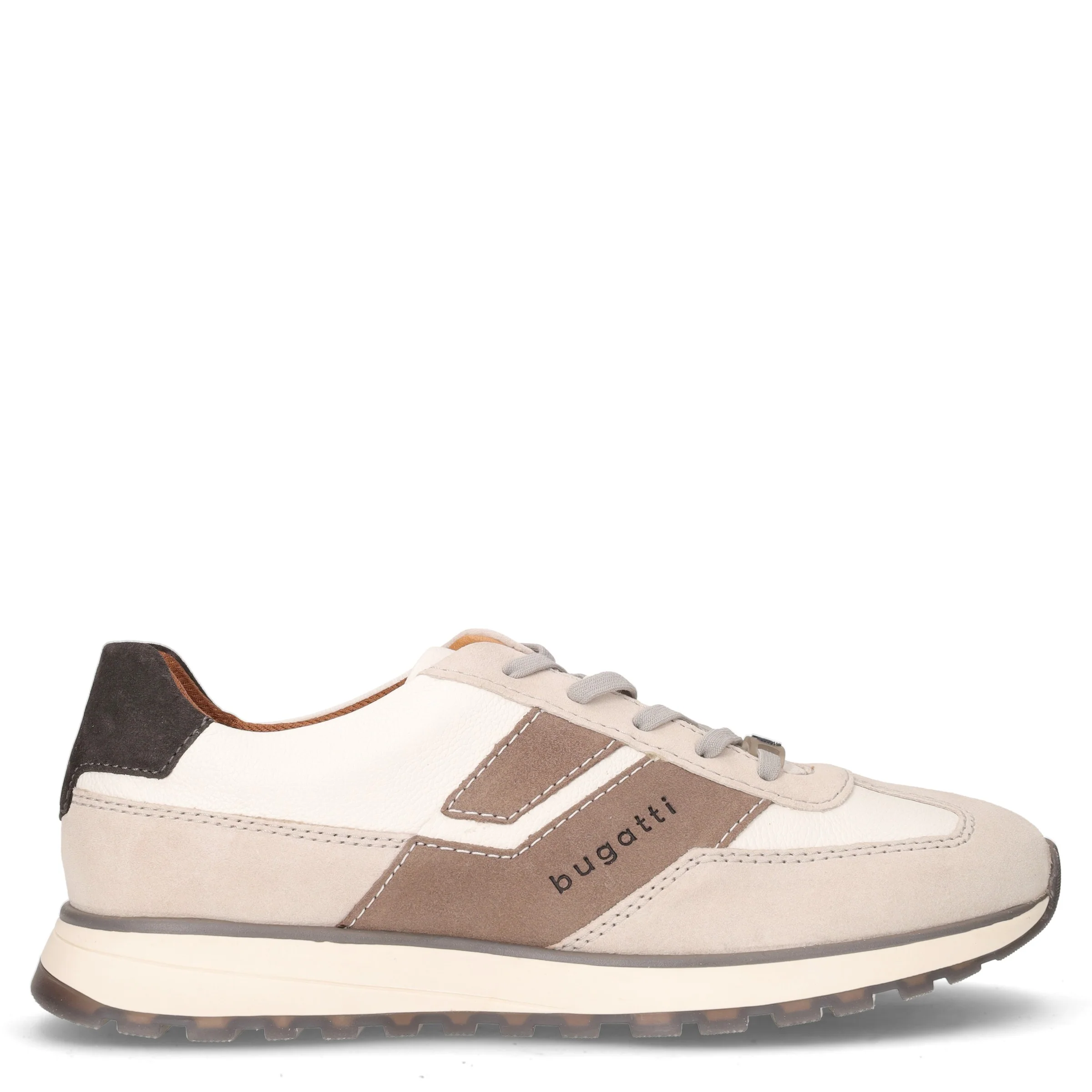 Sneaker in pelle grigio chiaro bianco