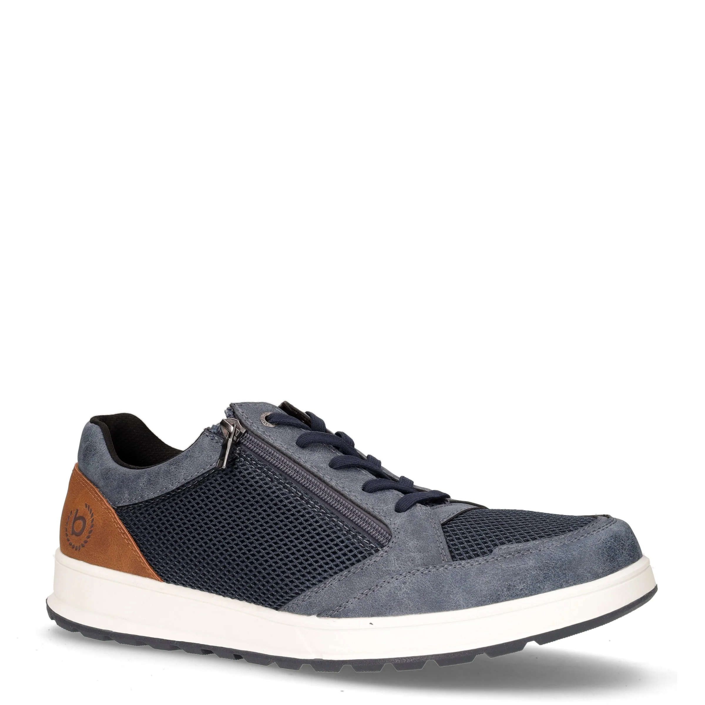 Sneaker in tessuto ed ecopelle blu scuro - Image 2