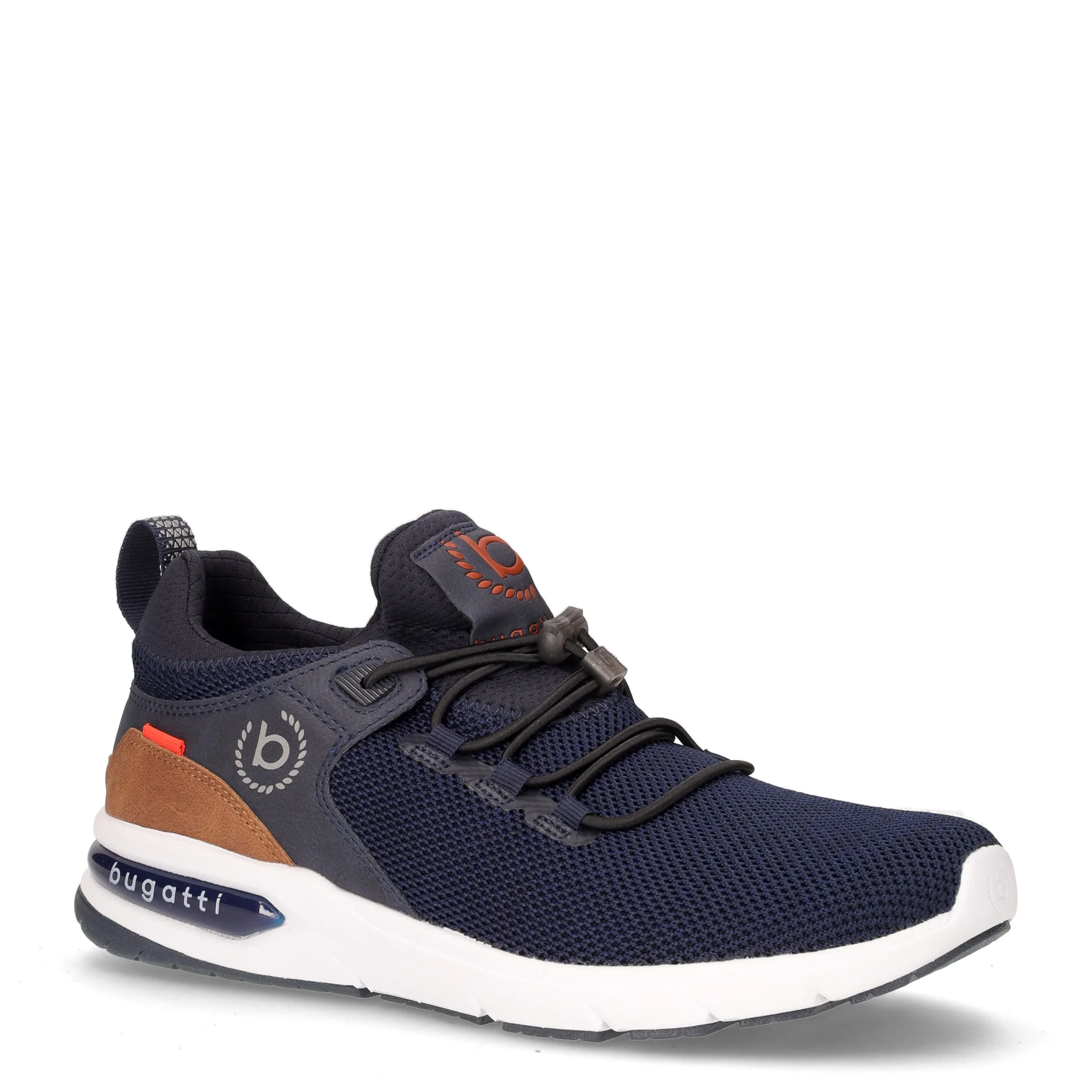 Sneaker in tessuto ed ecopelle blu scuro - Image 2