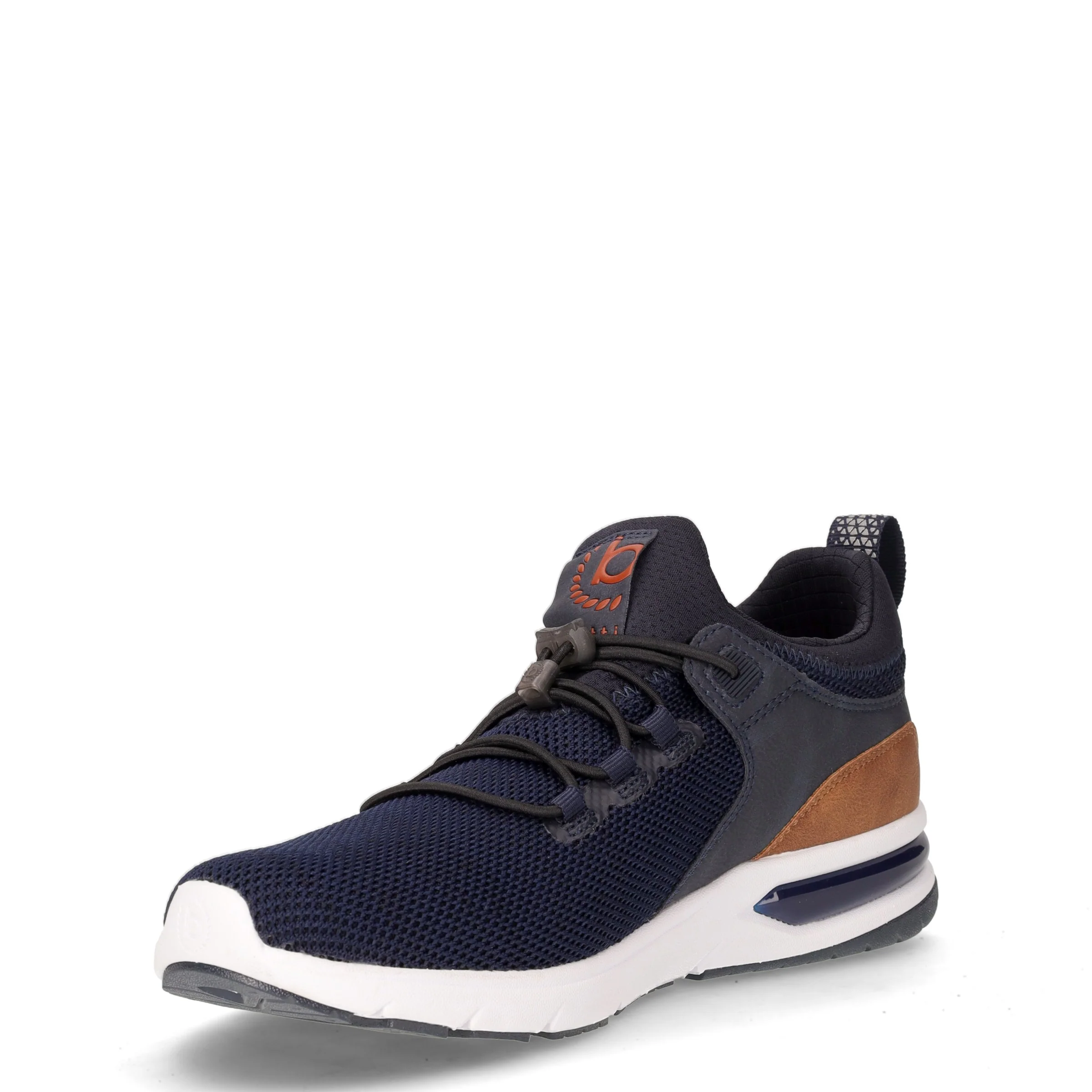 Sneaker in tessuto ed ecopelle blu scuro - Image 3