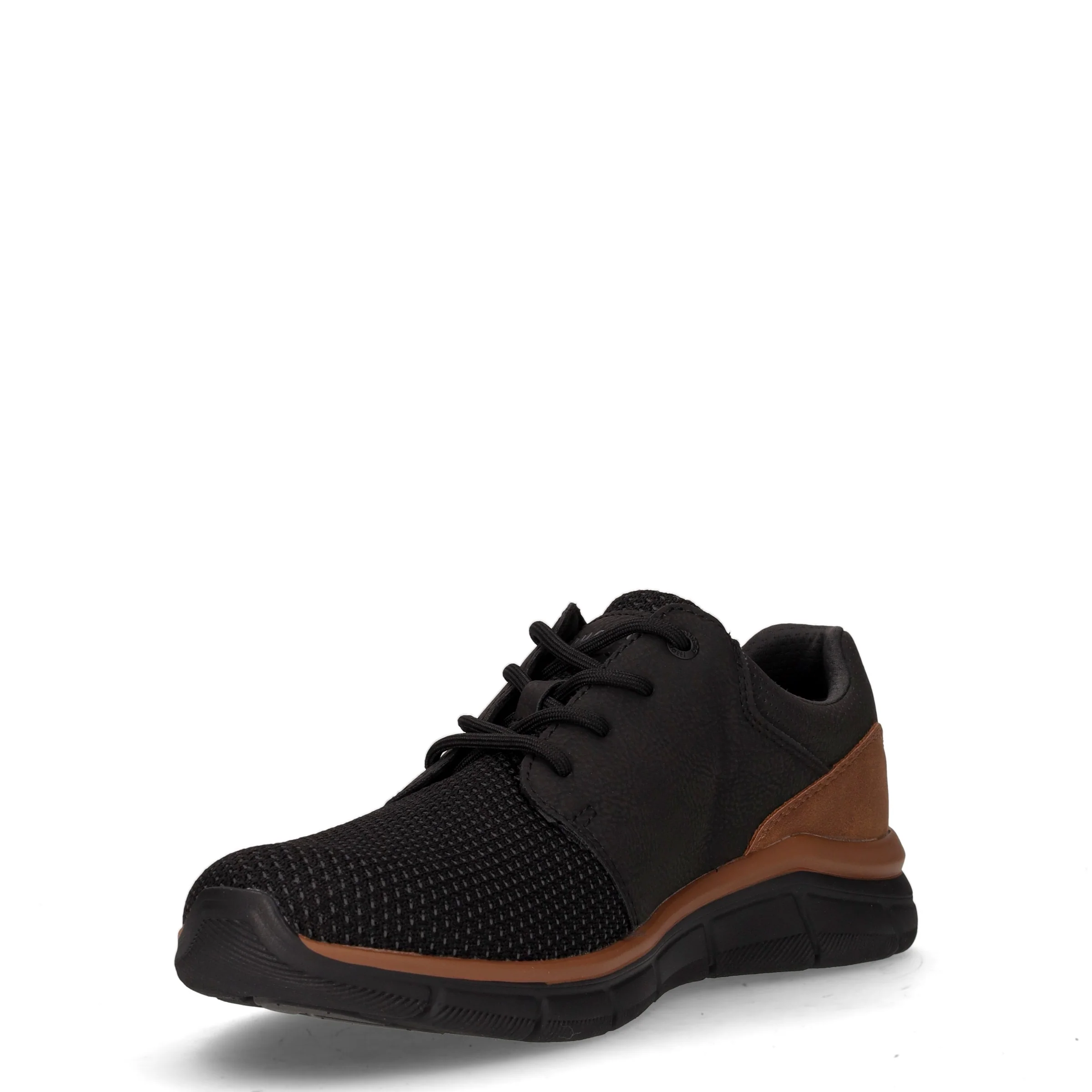 Sneaker in tessuto ed ecopelle nero marrone - Image 3