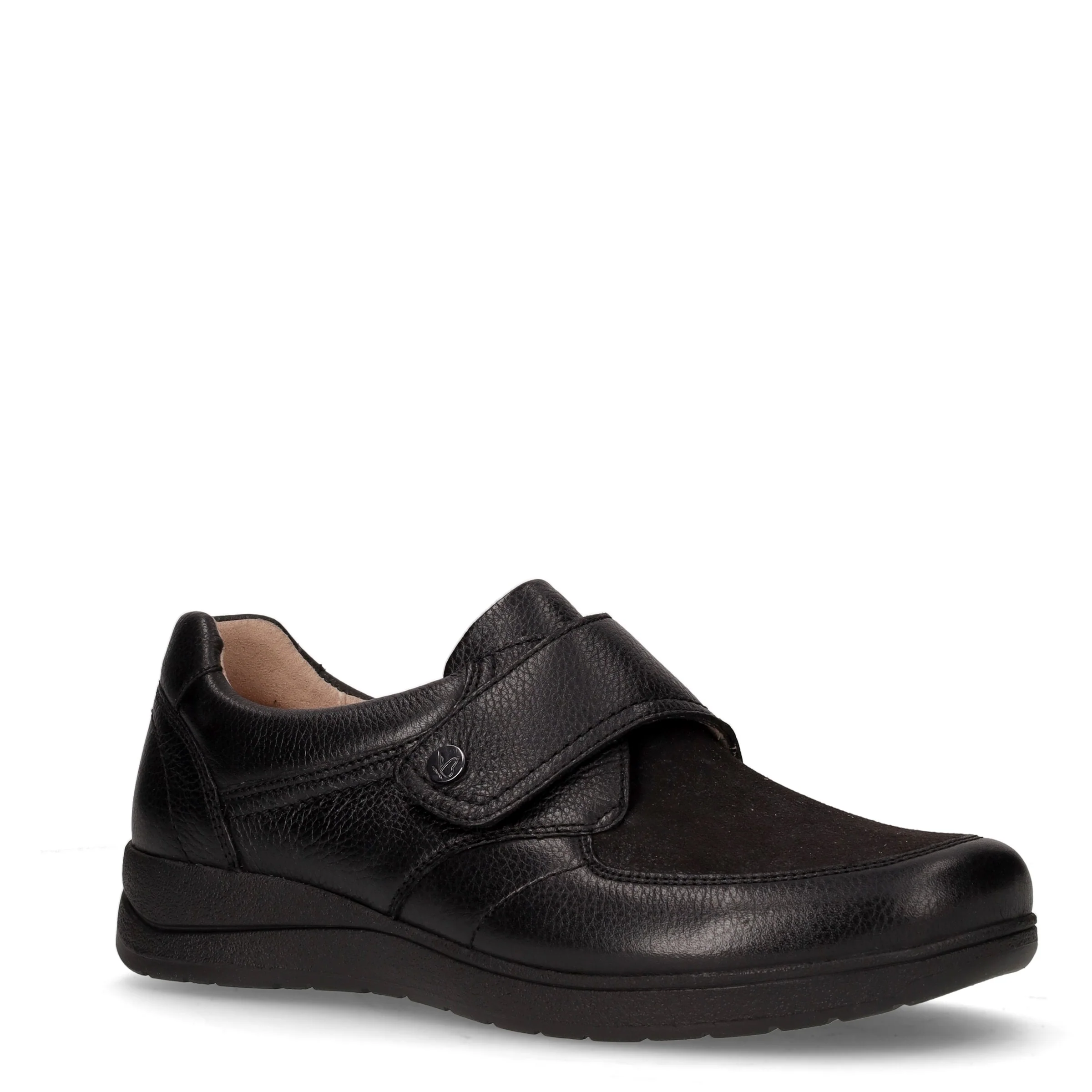 Scarpa chiusa con strappo in pelle nero - Image 2