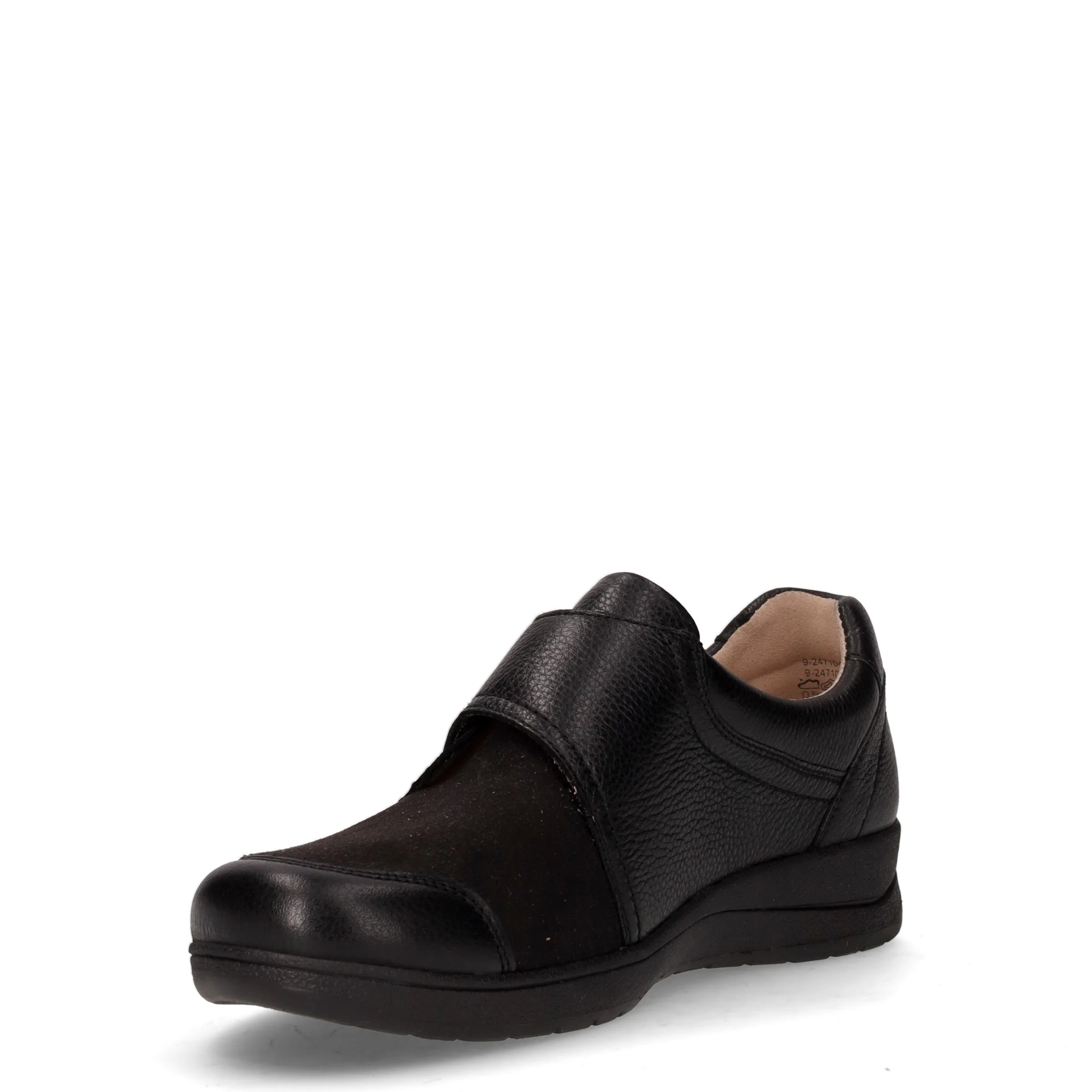 Scarpa chiusa con strappo in pelle nero - Image 3