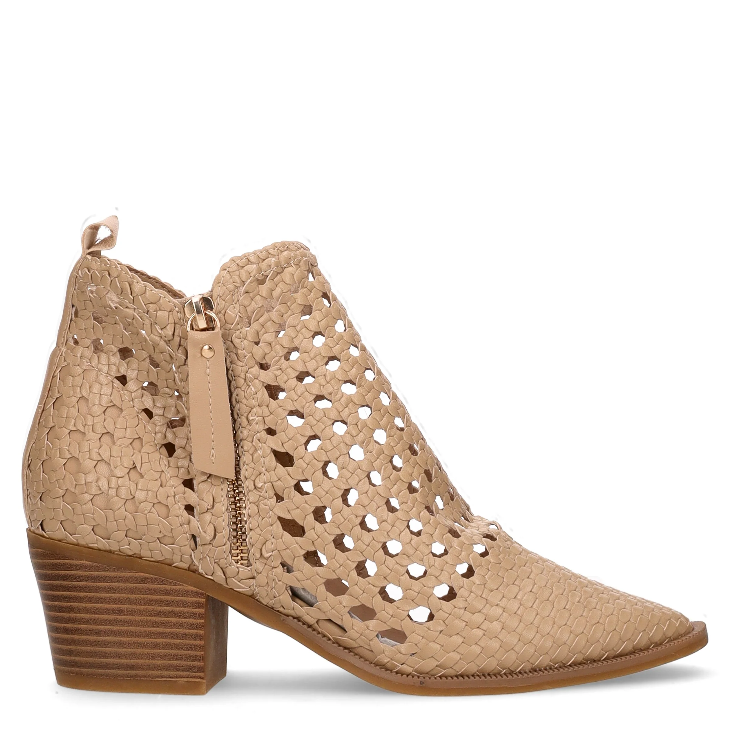 Stivaletto traforato beige