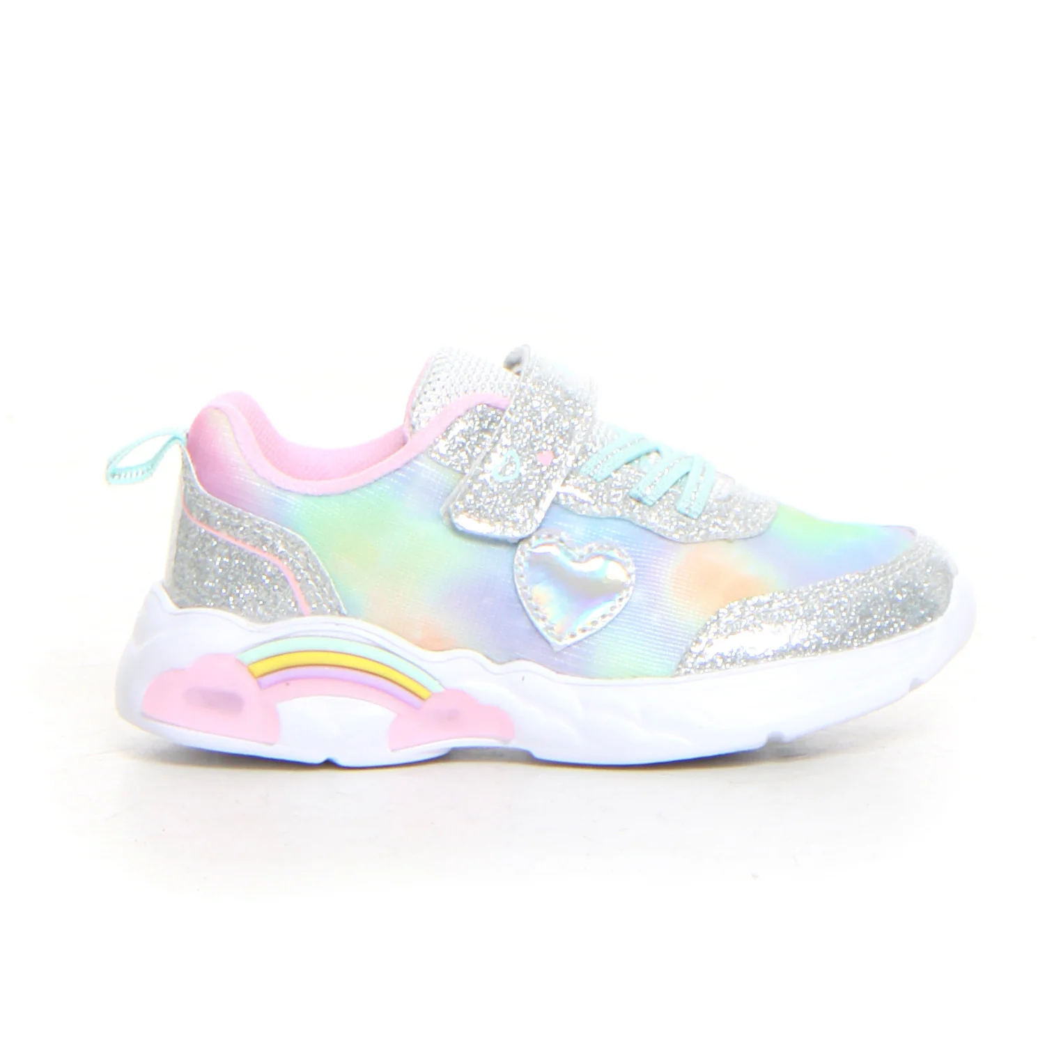 Cicina sneaker con luci da bambina silver