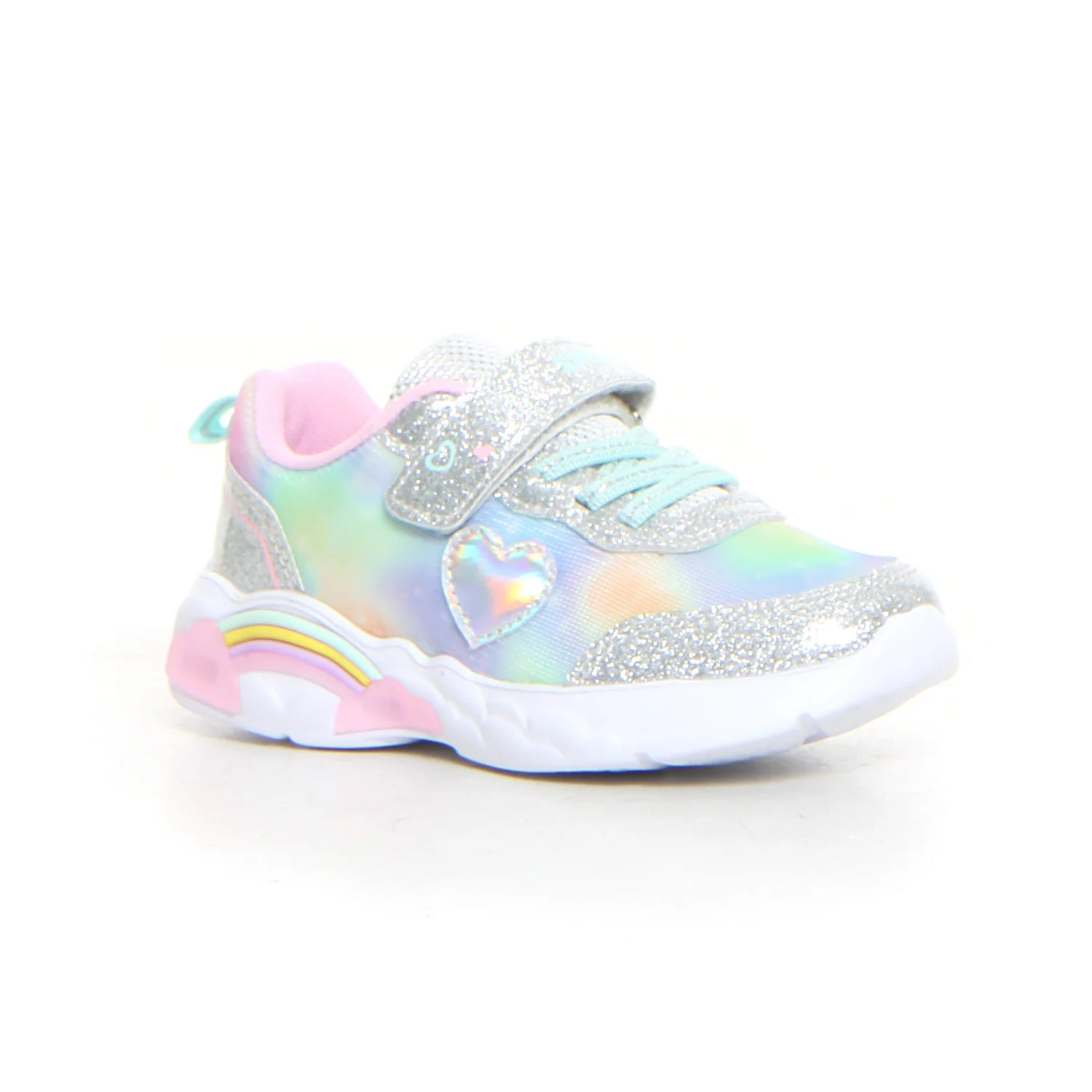 Cicina sneaker con luci da bambina silver - Image 2