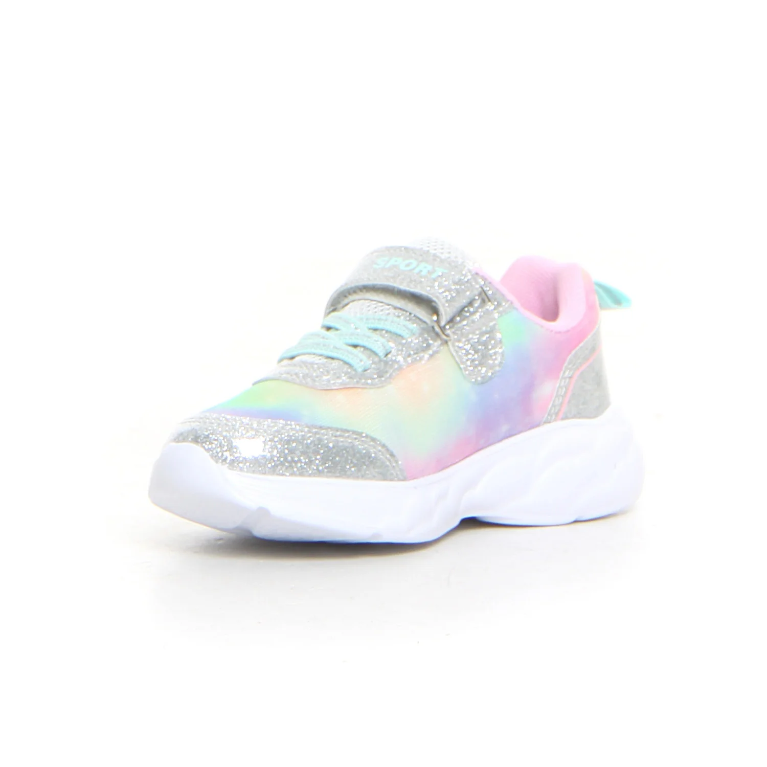 Cicina sneaker con luci da bambina silver - Image 3
