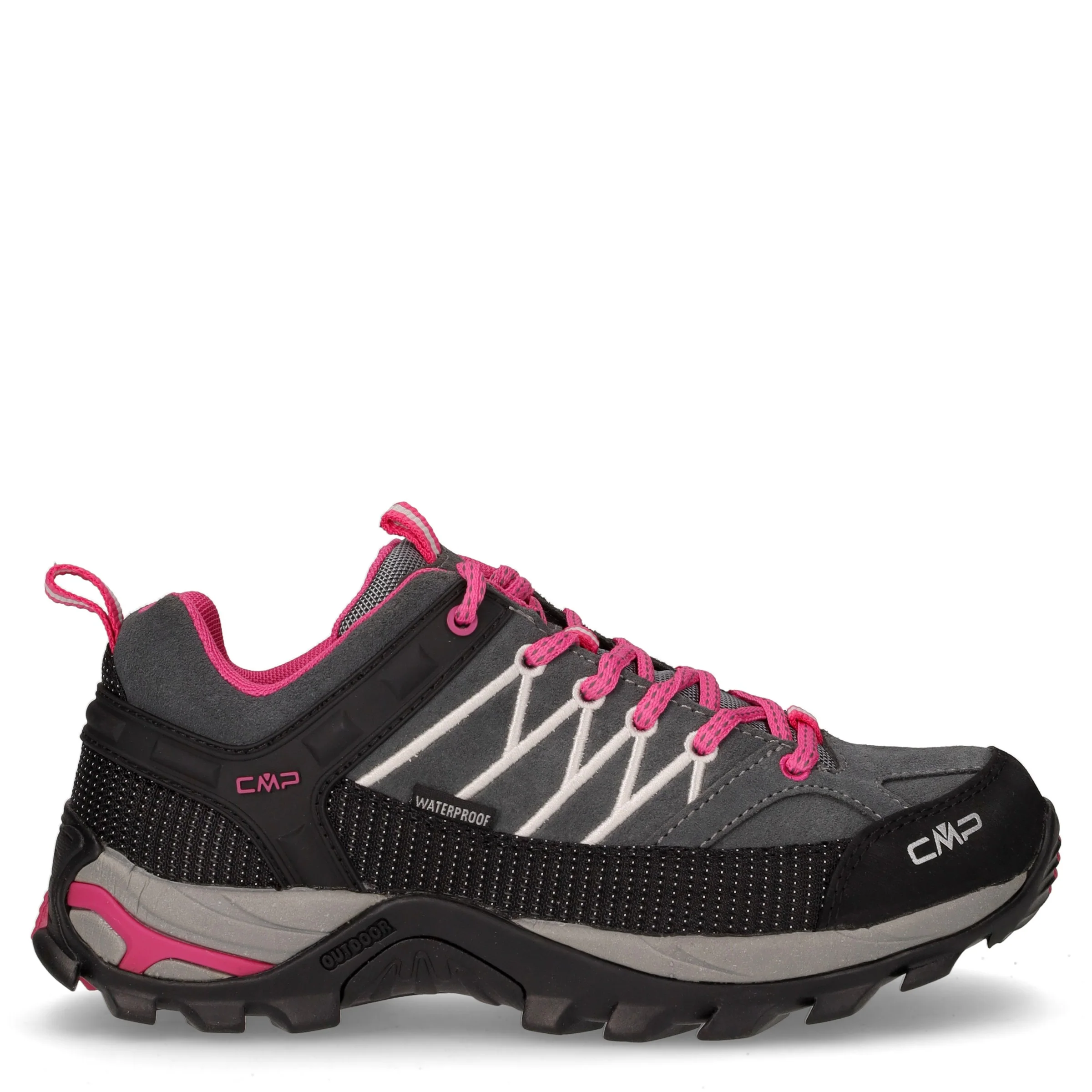 Rigel Low scarpa da trekking in pelle e tessuto grigio fuxia