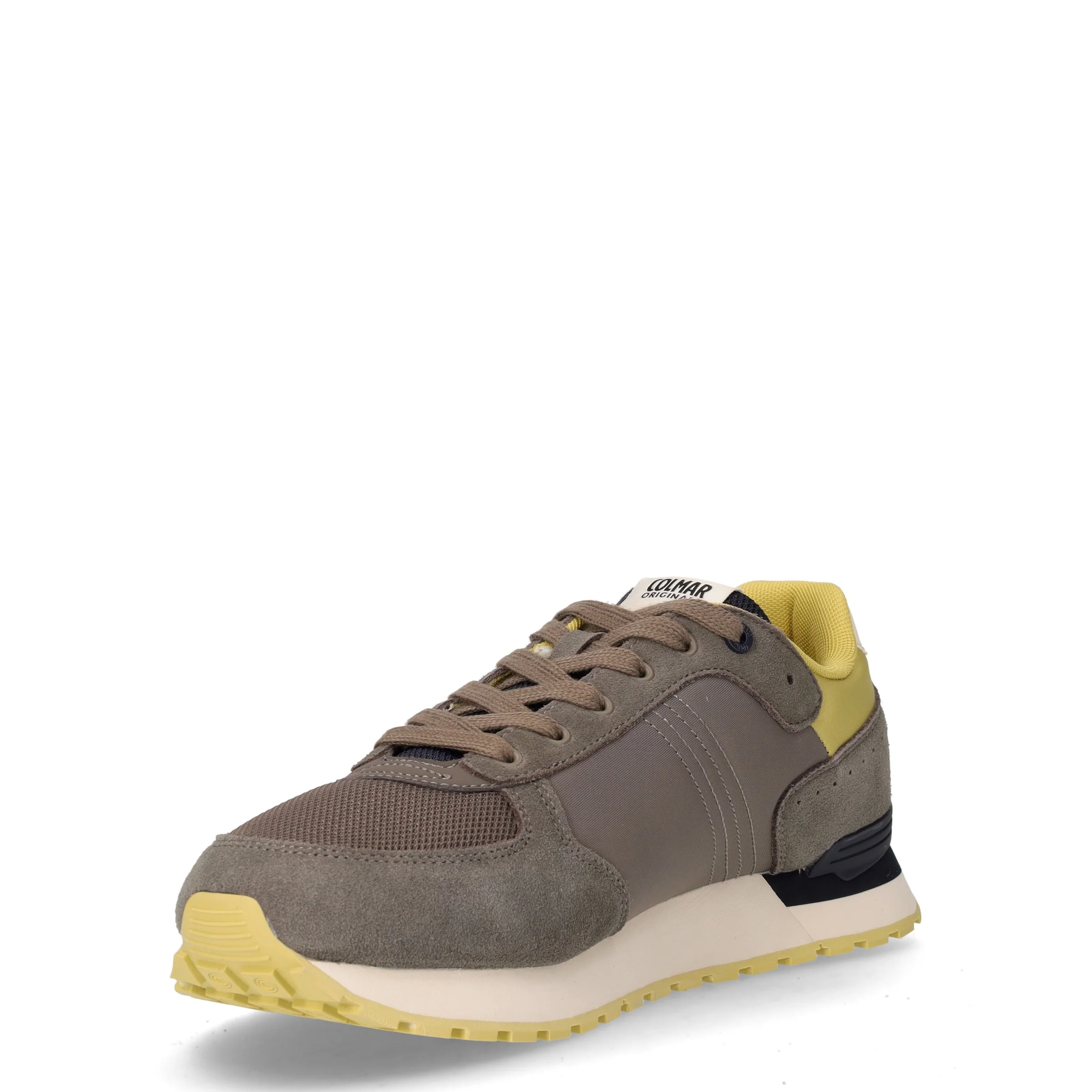 Travis Authentic 045 sneaker in pelle e tessuto marrone navy - Image 3