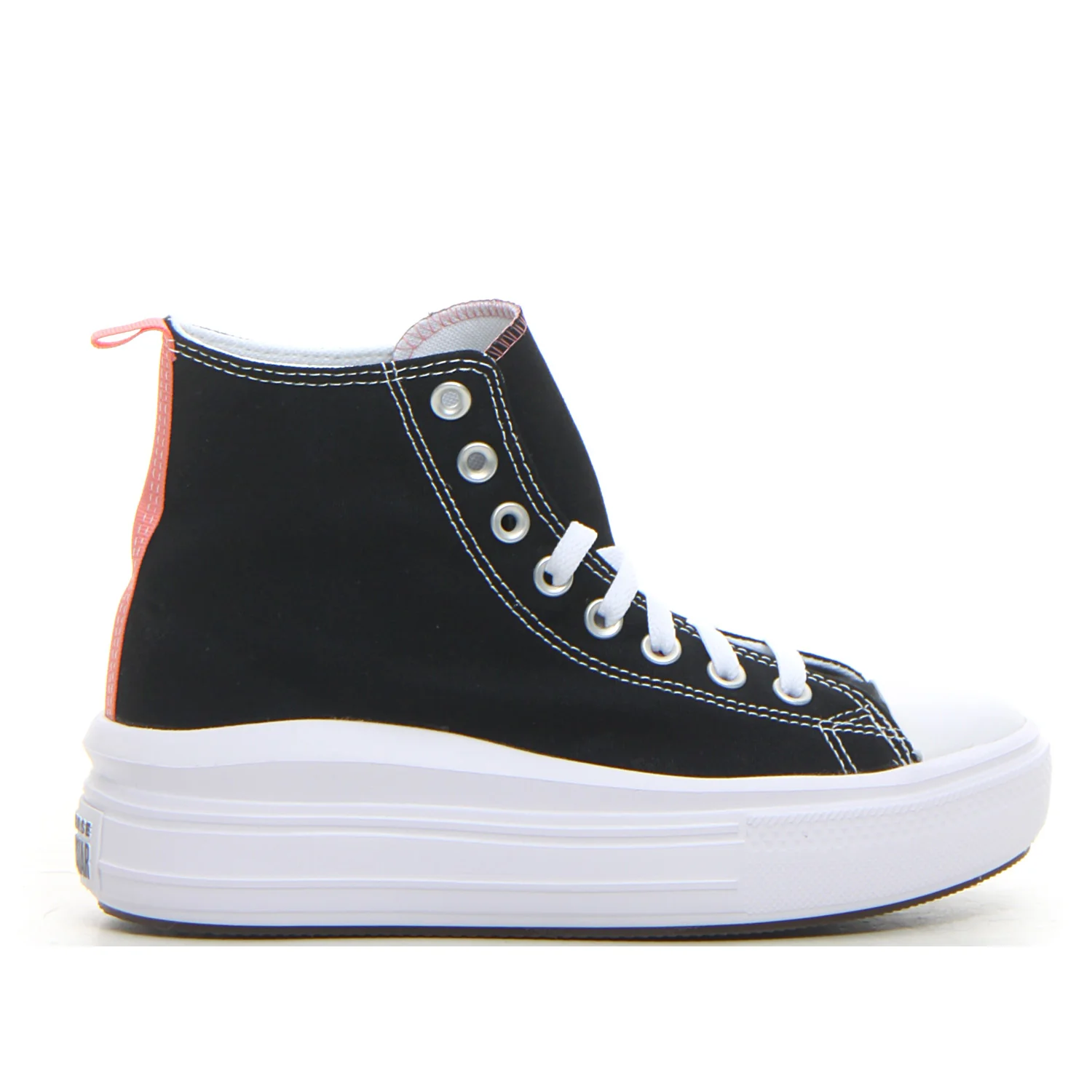 Ctas Move Hi sneaker con platform ragazza black pink salt