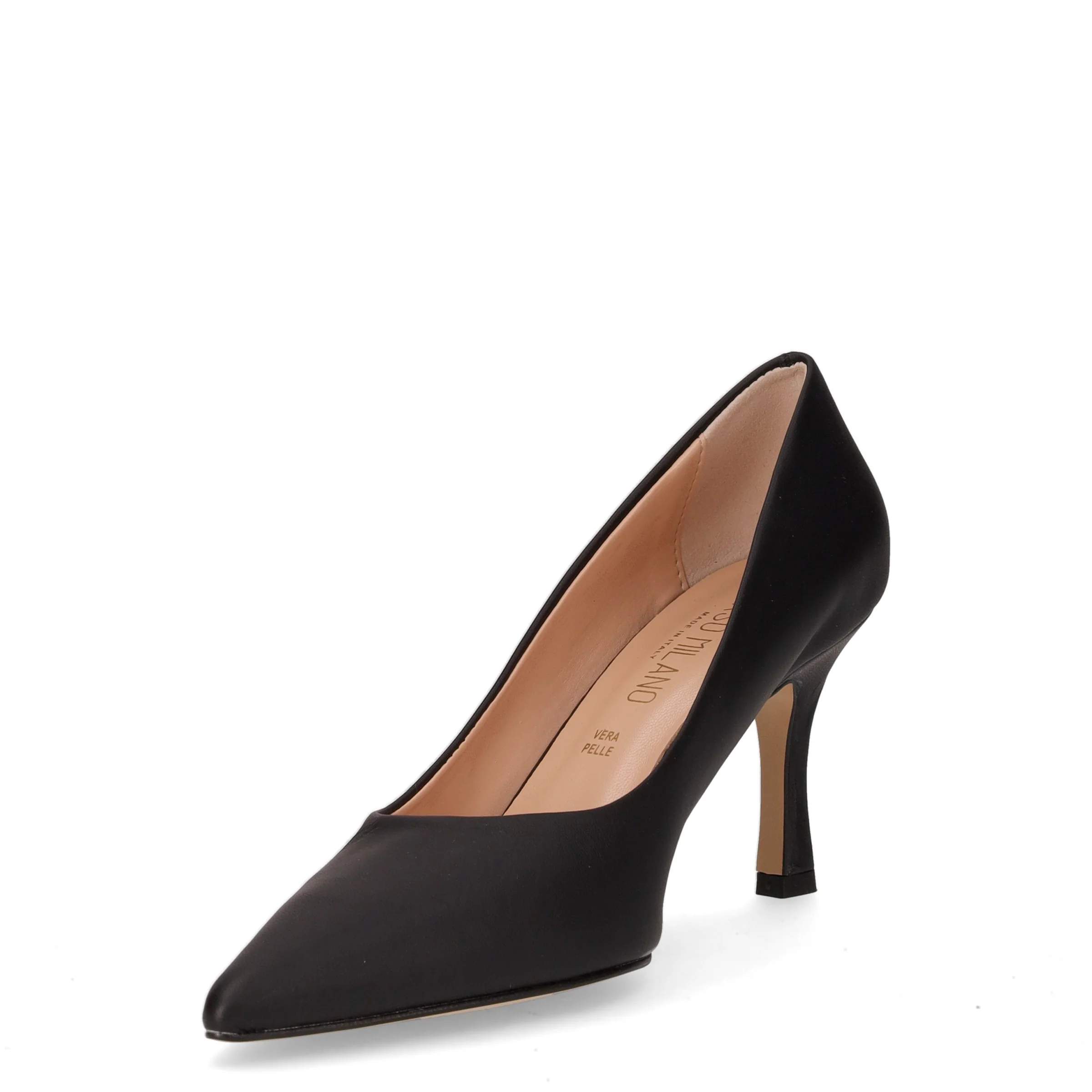 Décolleté a punta in pelle nero - Image 3