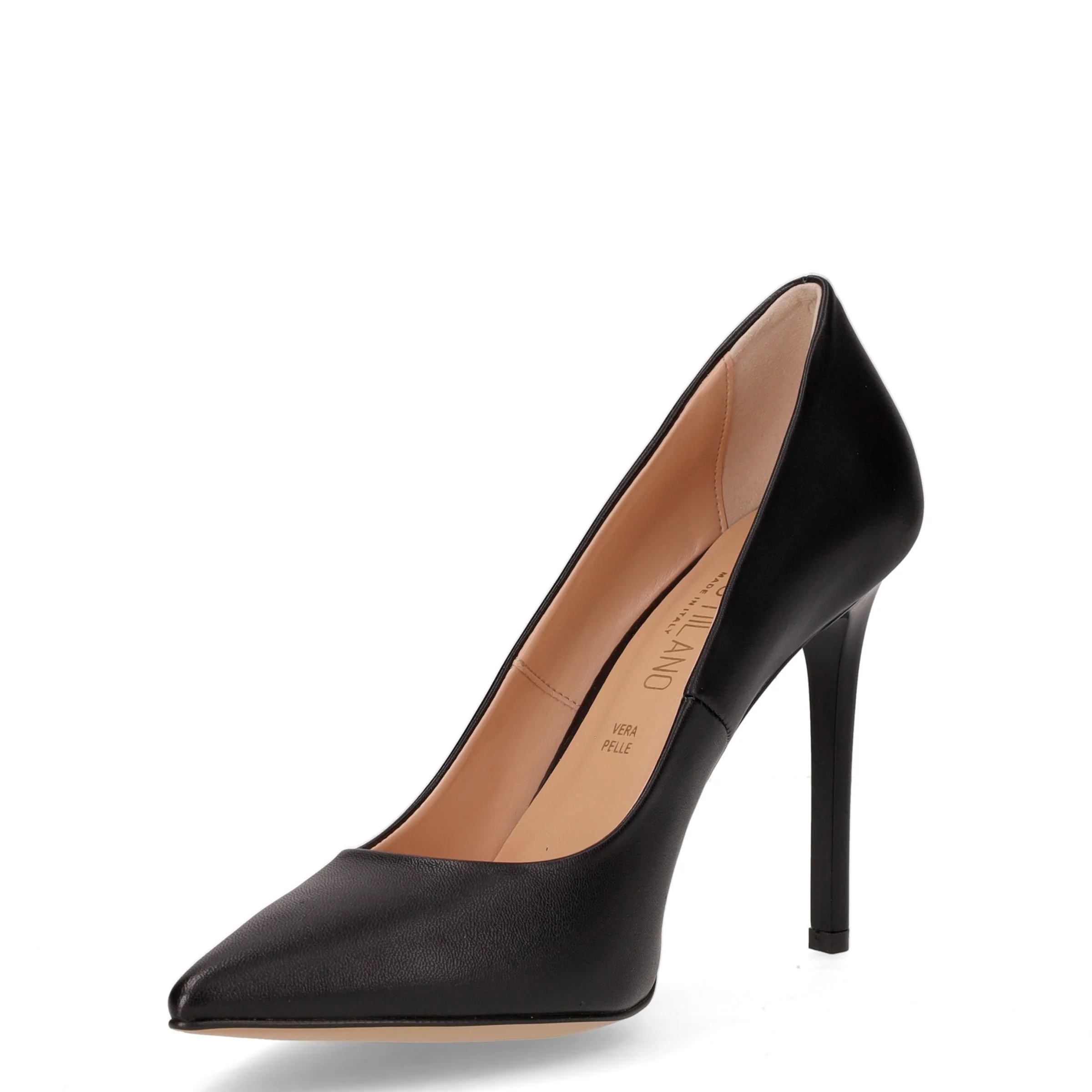 Décolleté a punta in pelle nero - Image 3